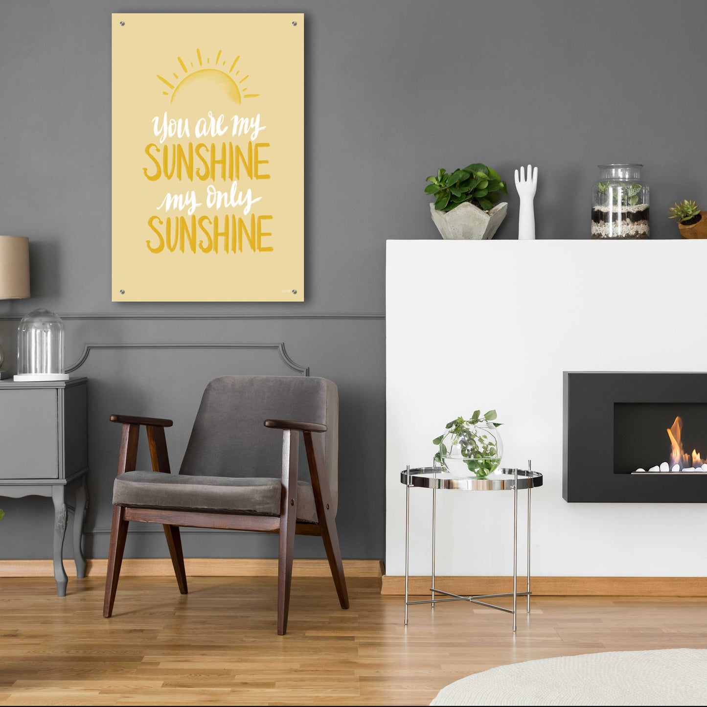 Epic Art 'You Are My Sunshine    ' by House Fenway, Acrylic Glass Wall Art,24x36