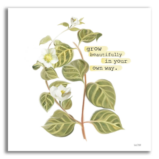 Epic Art 'Grow Beautifully' by House Fenway, Acrylic Glass Wall Art