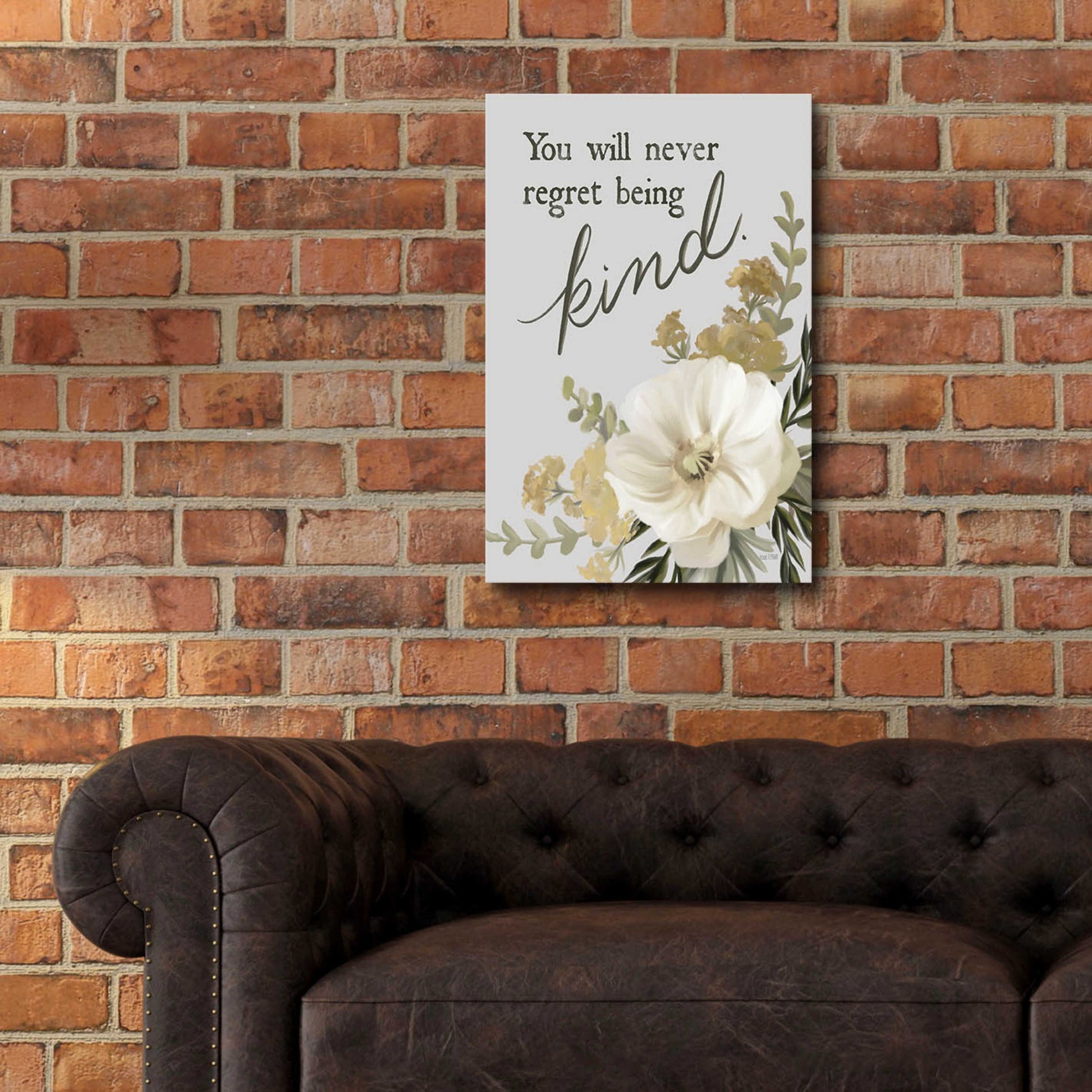 Epic Art 'You Will Never Regret Being Kind' by House Fenway, Acrylic Glass Wall Art,16x24