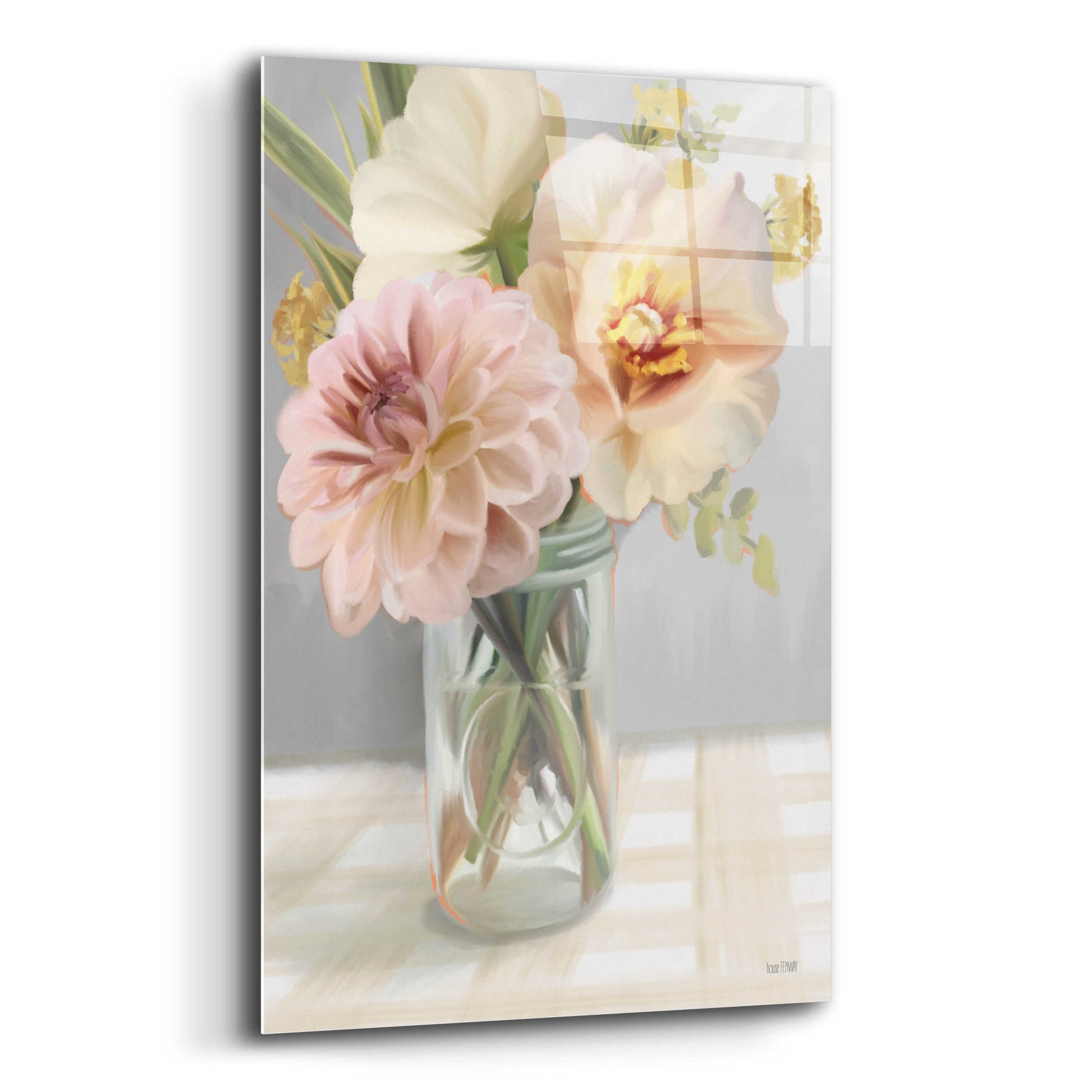 Epic Art 'Fresh Flowers For You' by House Fenway, Acrylic Glass Wall Art,12x16