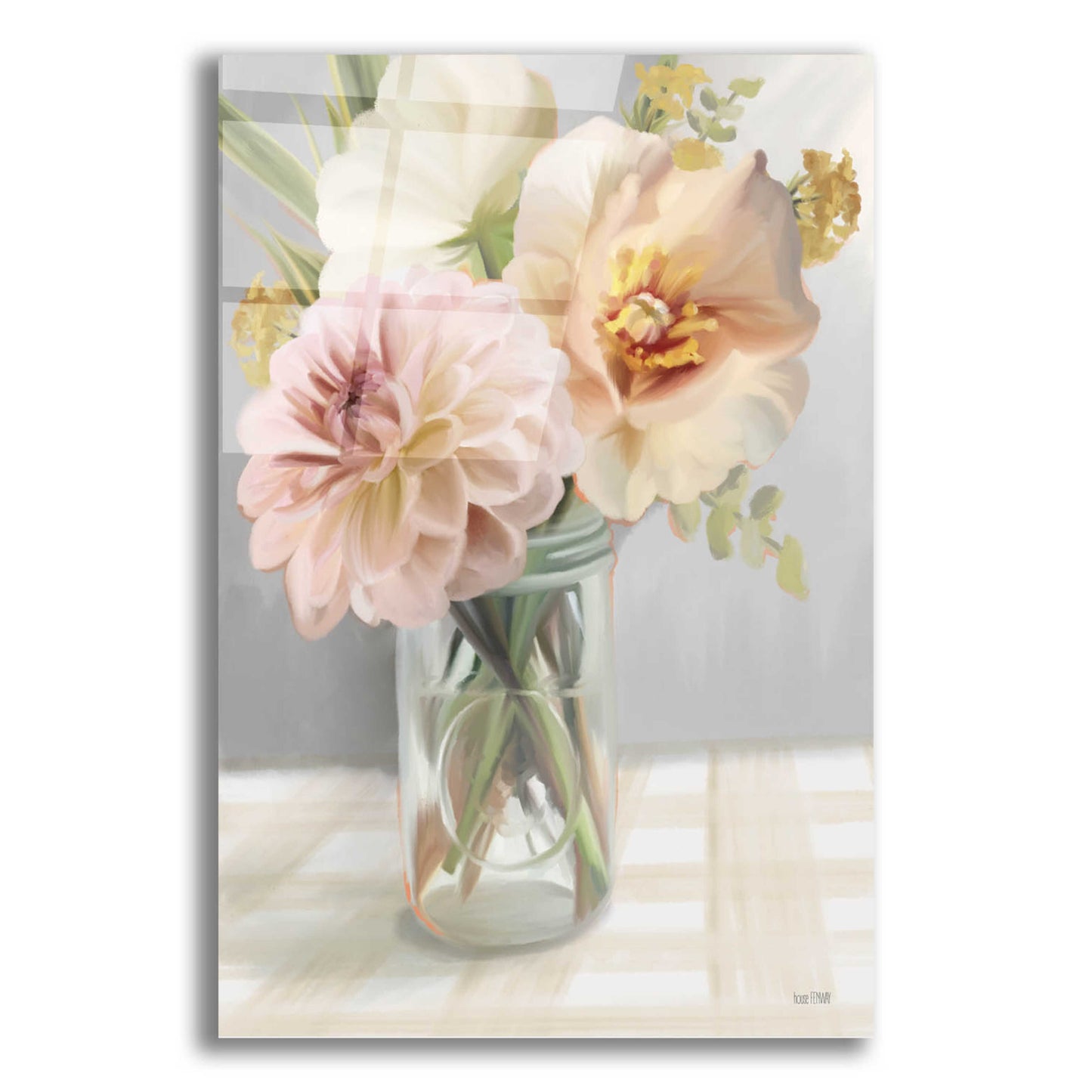 Epic Art 'Fresh Flowers For You' by House Fenway, Acrylic Glass Wall Art,12x16