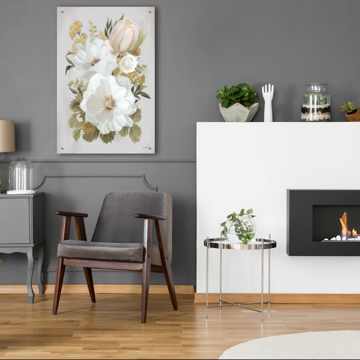 Epic Art 'Floral Tansy Bouquet' by House Fenway, Acrylic Glass Wall Art,24x36