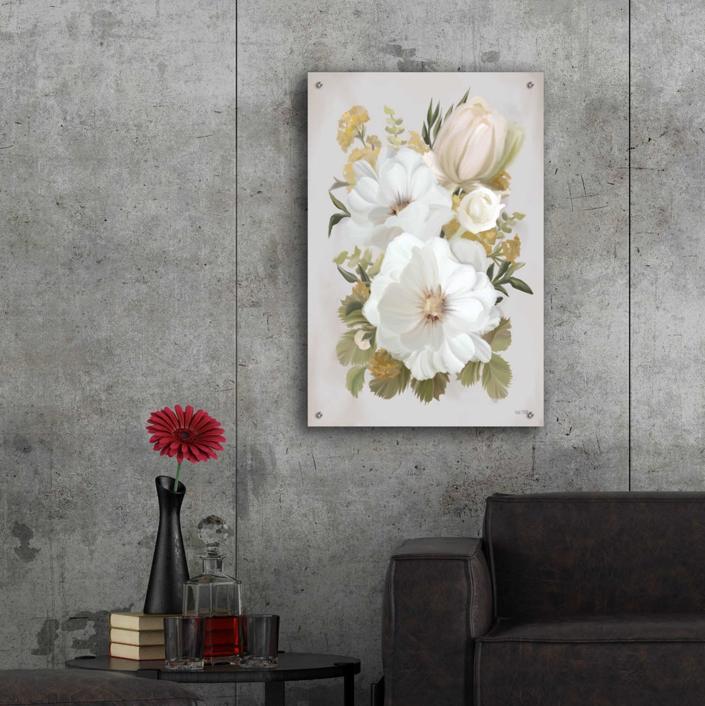 Epic Art 'Floral Tansy Bouquet' by House Fenway, Acrylic Glass Wall Art,24x36