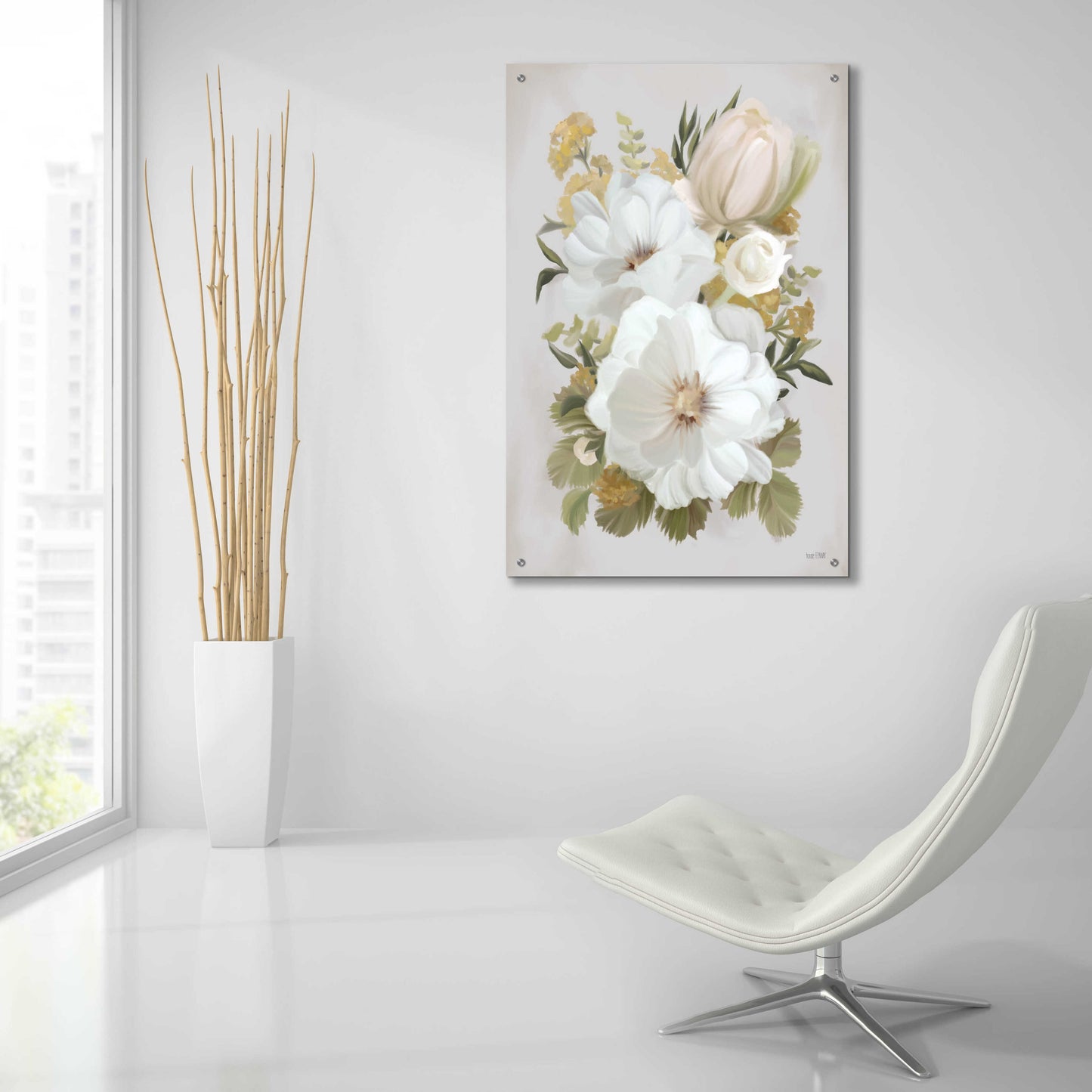 Epic Art 'Floral Tansy Bouquet' by House Fenway, Acrylic Glass Wall Art,24x36