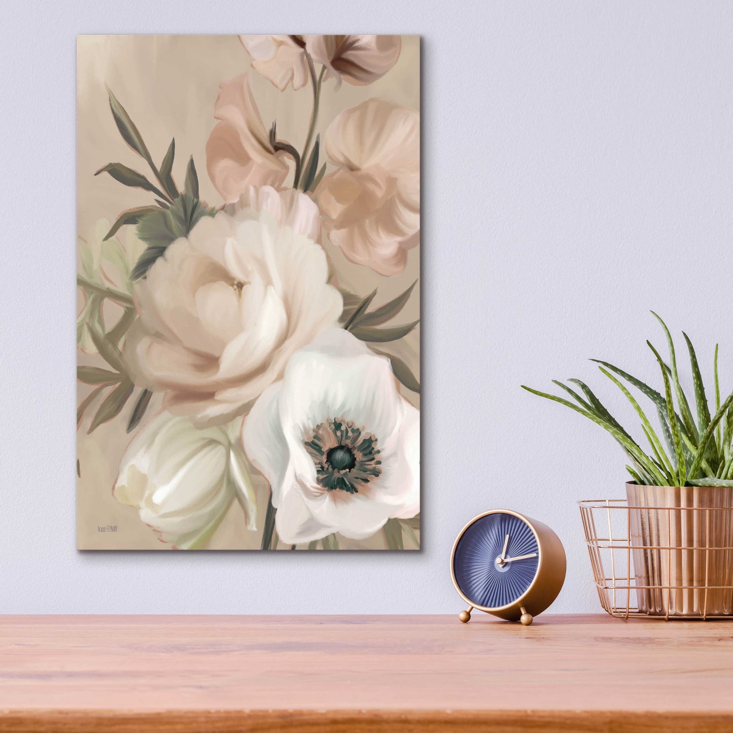 Epic Art 'Blush Peony Bouquet' by House Fenway, Acrylic Glass Wall Art,12x16