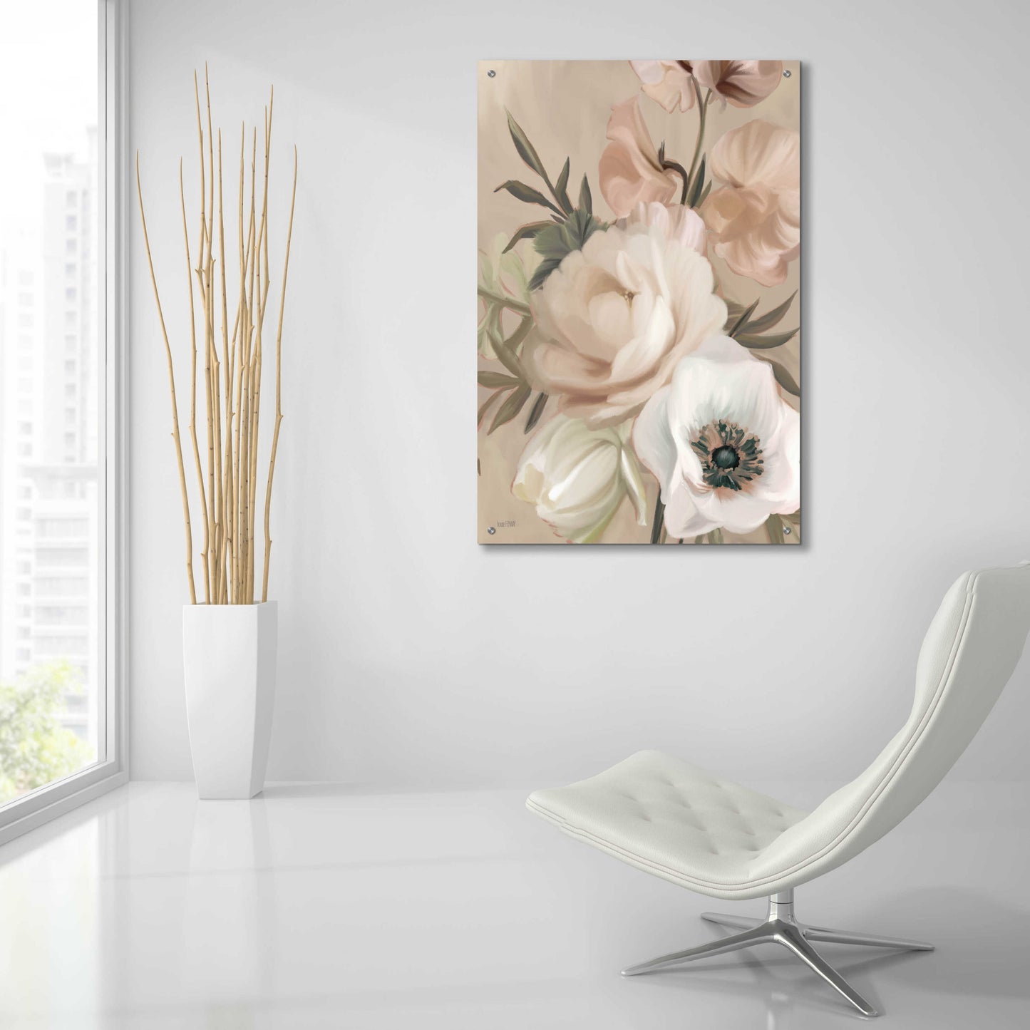 Epic Art 'Blush Peony Bouquet' by House Fenway, Acrylic Glass Wall Art,24x36