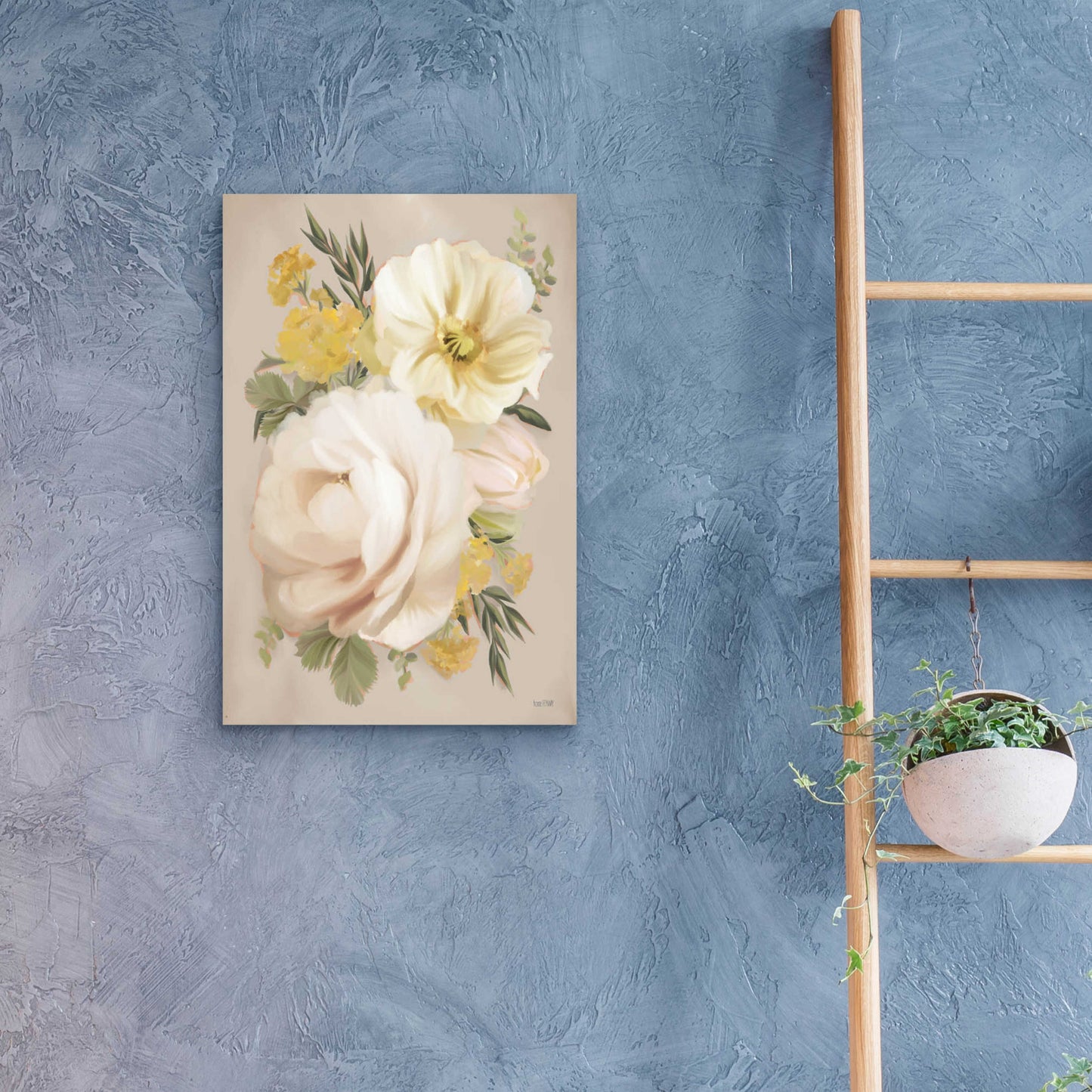 Epic Art 'Peach Peony Bouquet' by House Fenway, Acrylic Glass Wall Art,16x24