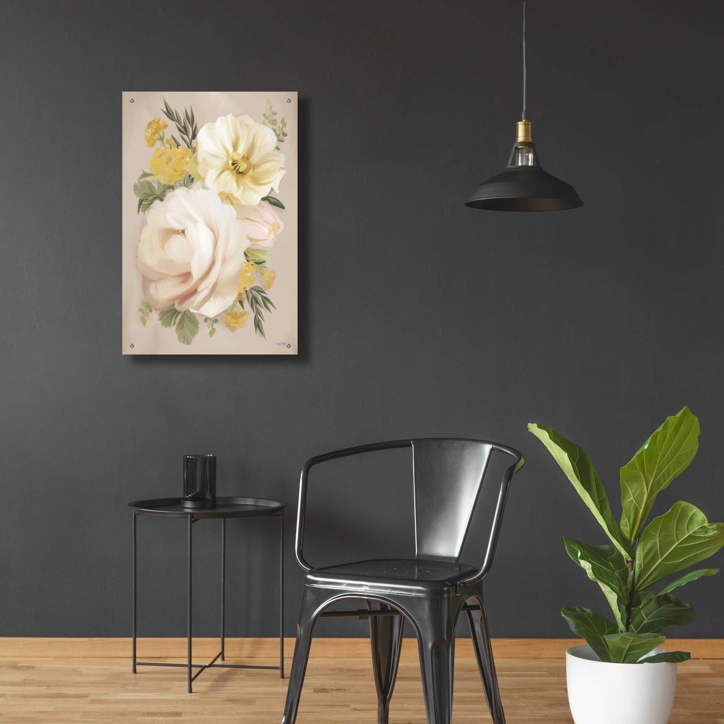 Epic Art 'Peach Peony Bouquet' by House Fenway, Acrylic Glass Wall Art,24x36