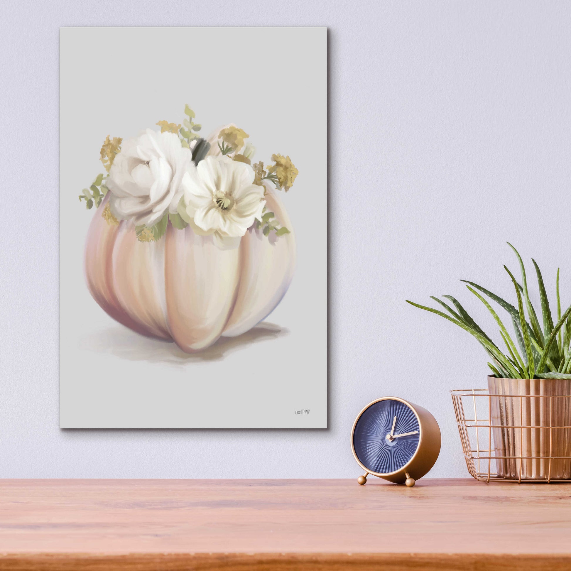 Epic Art 'Blush Pumpkin' by House Fenway, Acrylic Glass Wall Art,12x16