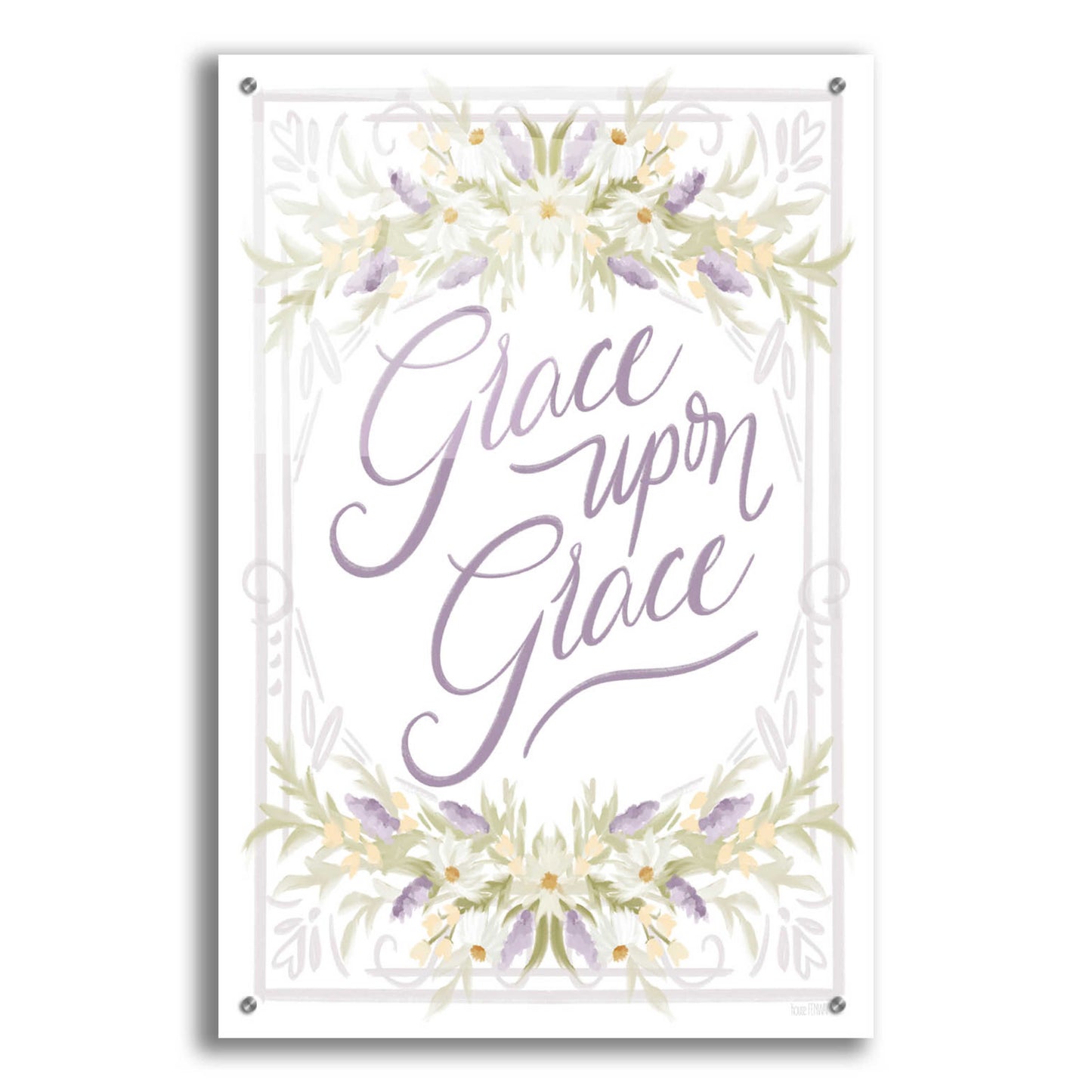 Epic Art 'Grace Upon Grace' by House Fenway, Acrylic Glass Wall Art,24x36