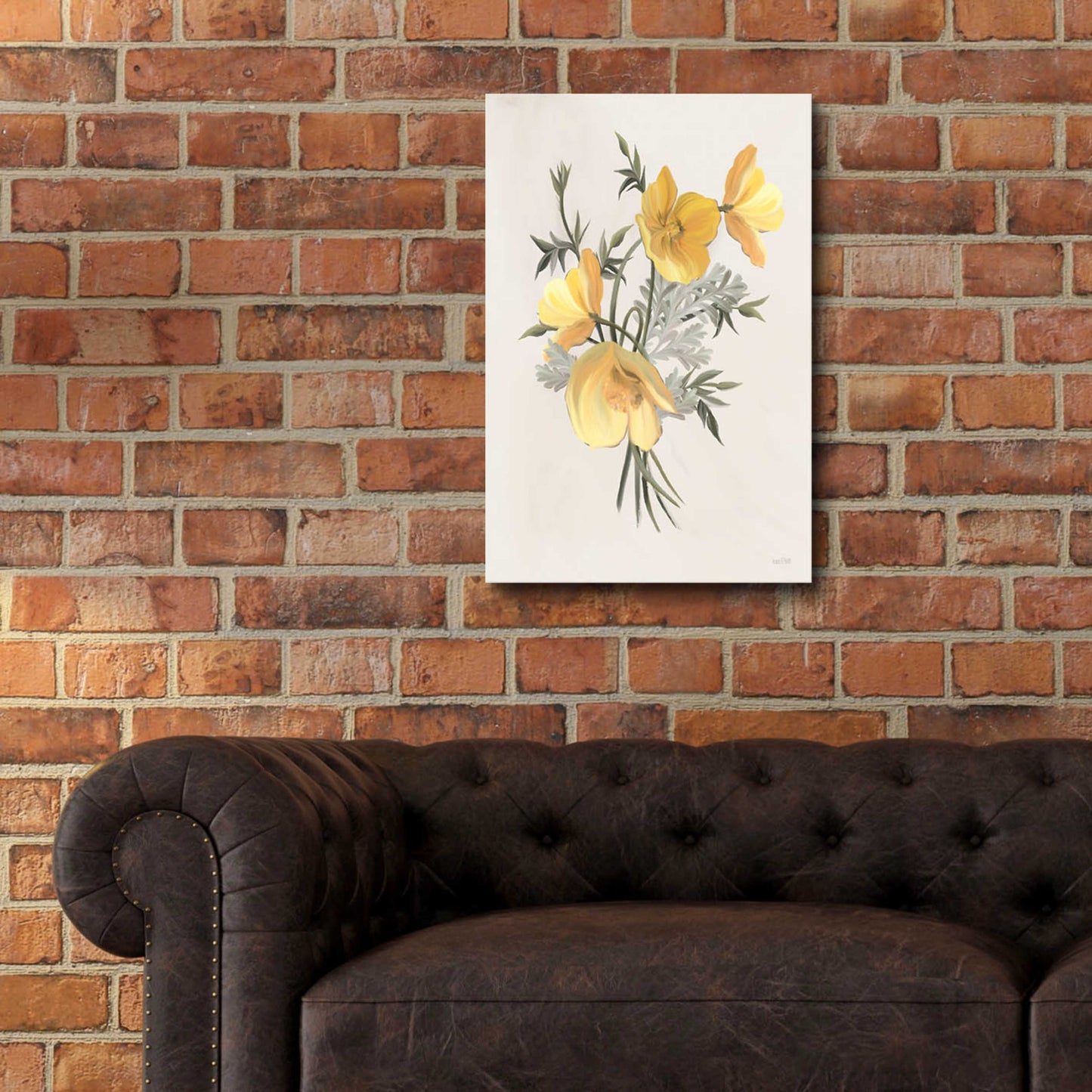 Epic Art 'Wild Yellow Poppies' by House Fenway, Acrylic Glass Wall Art,16x24