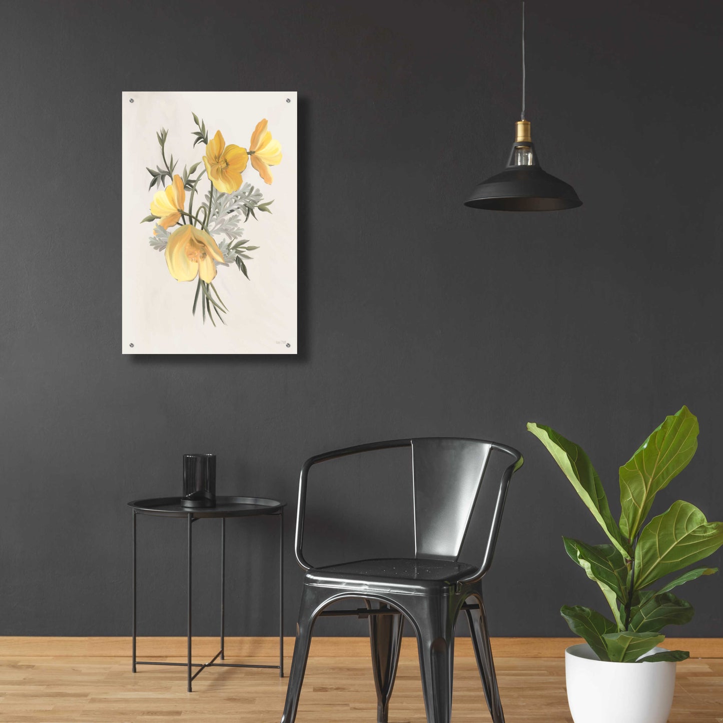 Epic Art 'Wild Yellow Poppies' by House Fenway, Acrylic Glass Wall Art,24x36