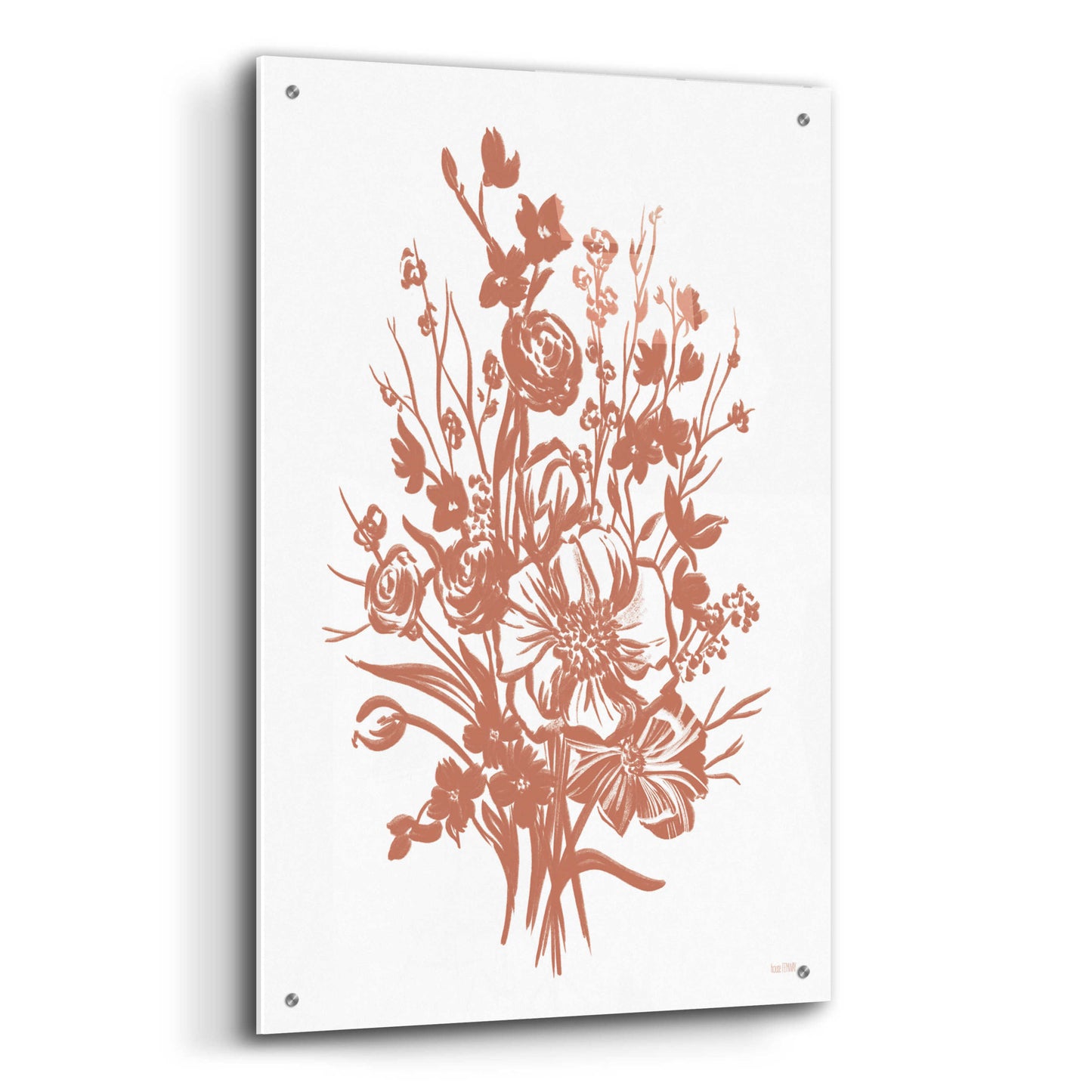 Epic Art 'Floral Blossoms' by House Fenway, Acrylic Glass Wall Art,24x36