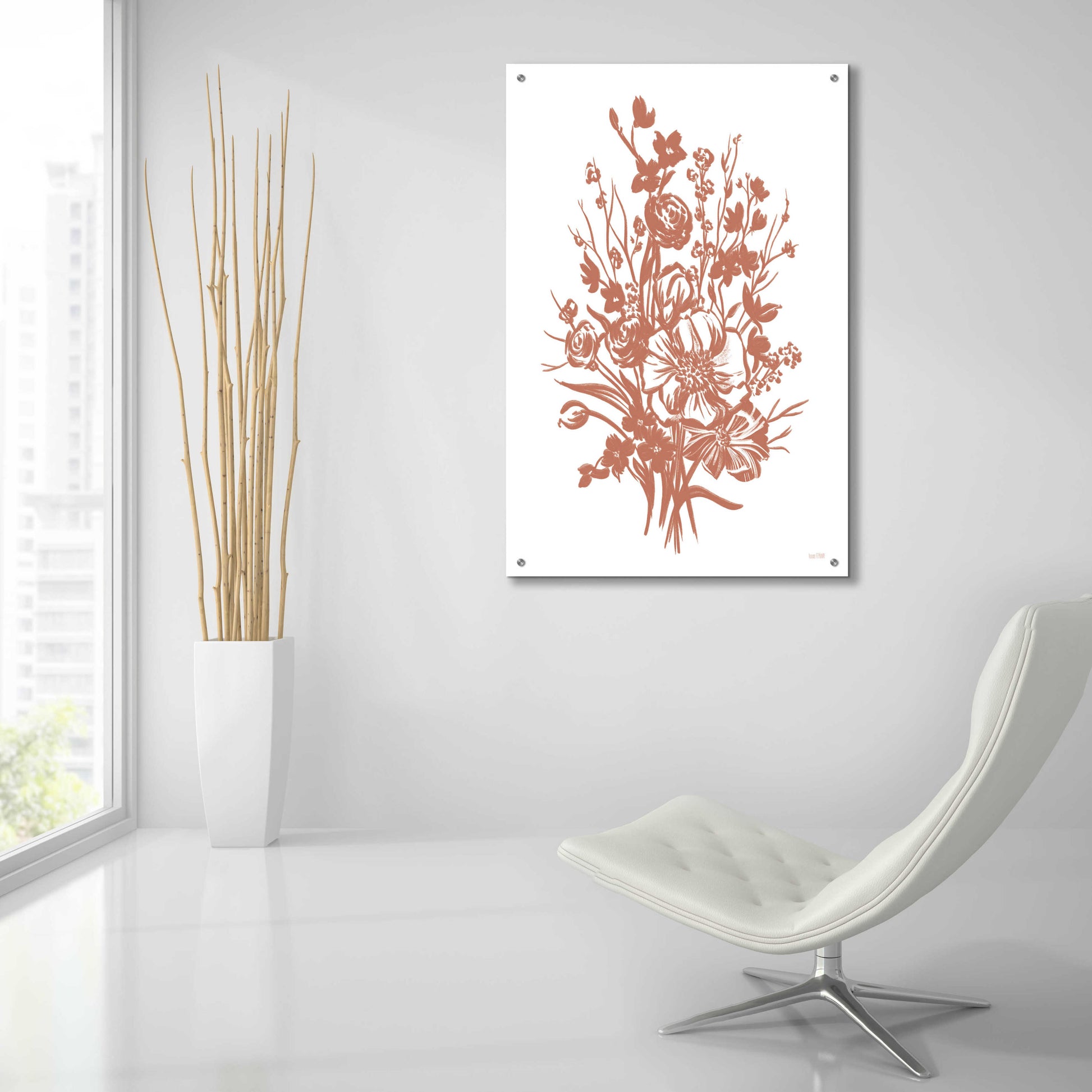 Epic Art 'Floral Blossoms' by House Fenway, Acrylic Glass Wall Art,24x36