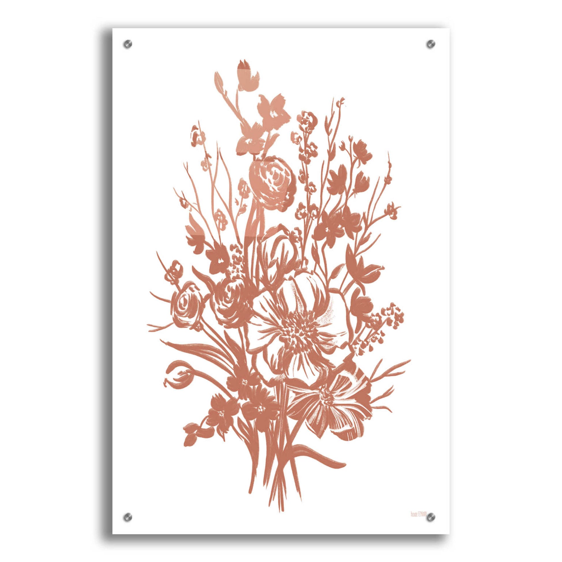 Epic Art 'Floral Blossoms' by House Fenway, Acrylic Glass Wall Art,24x36