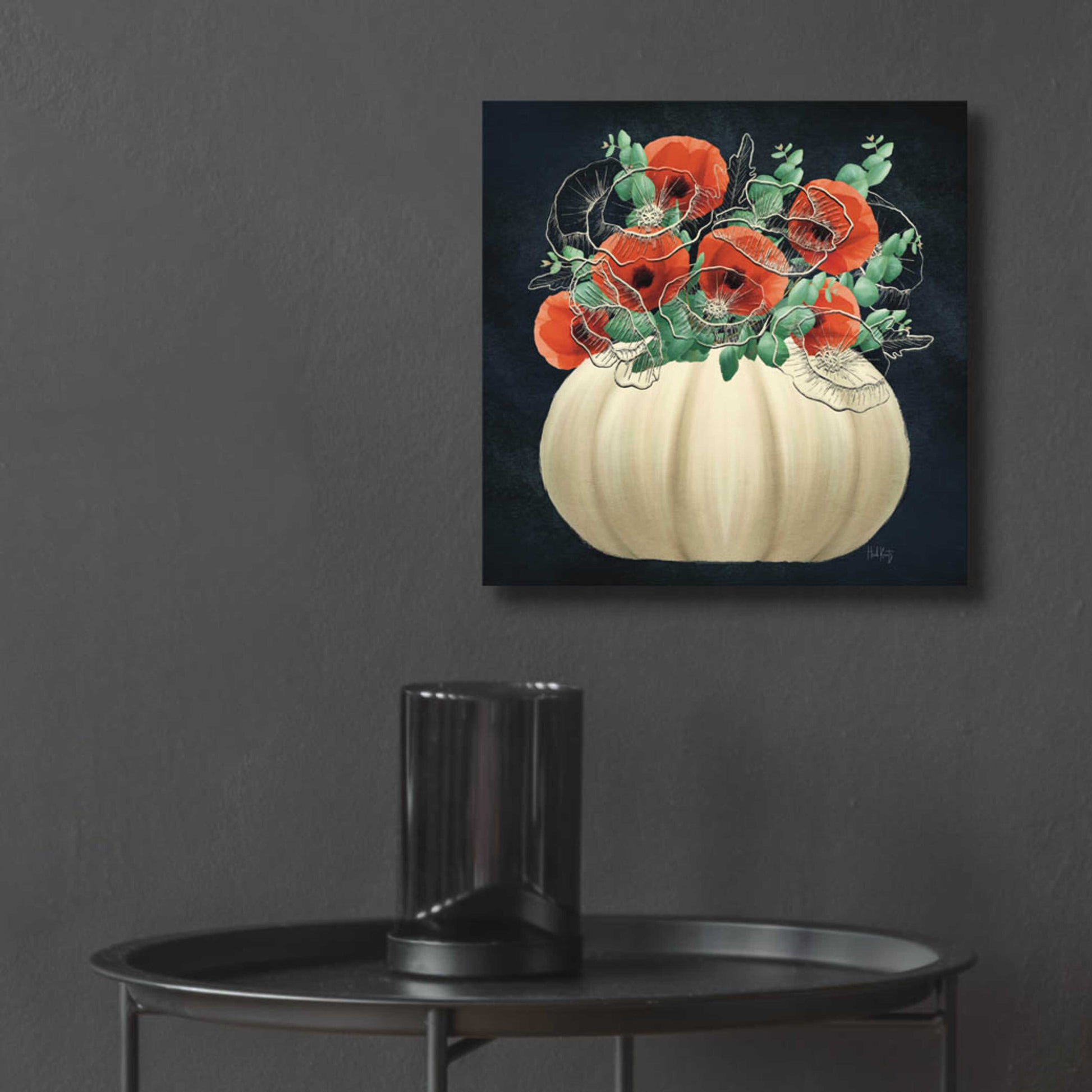 Epic Art 'Poppy Pumpkin' by Heidi Kuntz, Acrylic Glass Wall Art,12x12