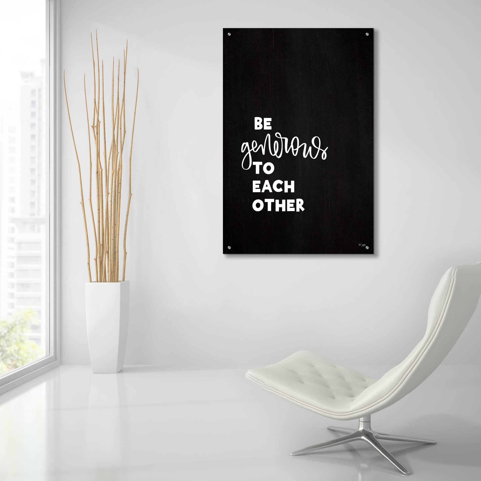 Epic Art 'Be Generous' by Jaxn Blvd., Acrylic Glass Wall Art,24x36