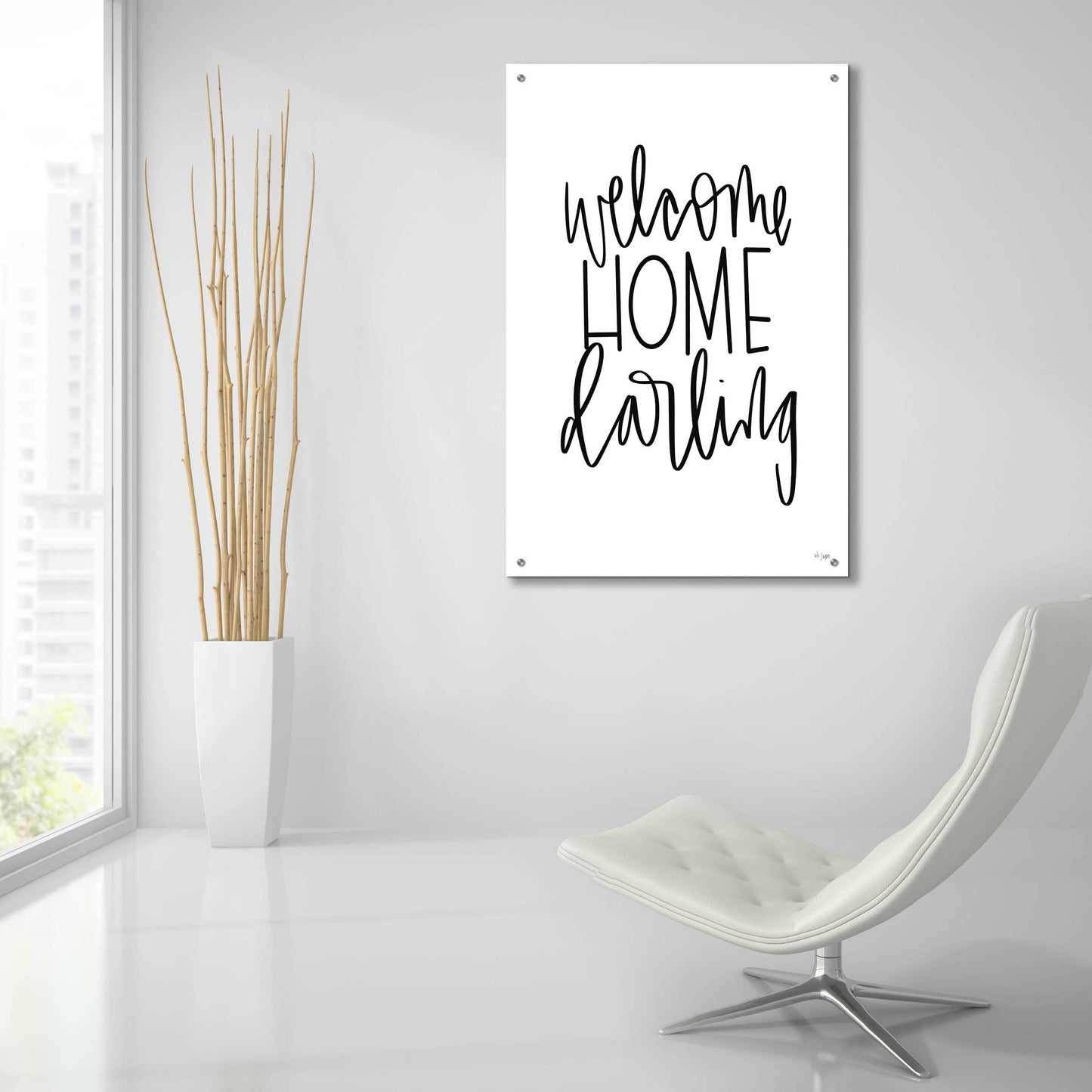 Epic Art 'Welcome Home Darling' by Jaxn Blvd., Acrylic Glass Wall Art,24x36