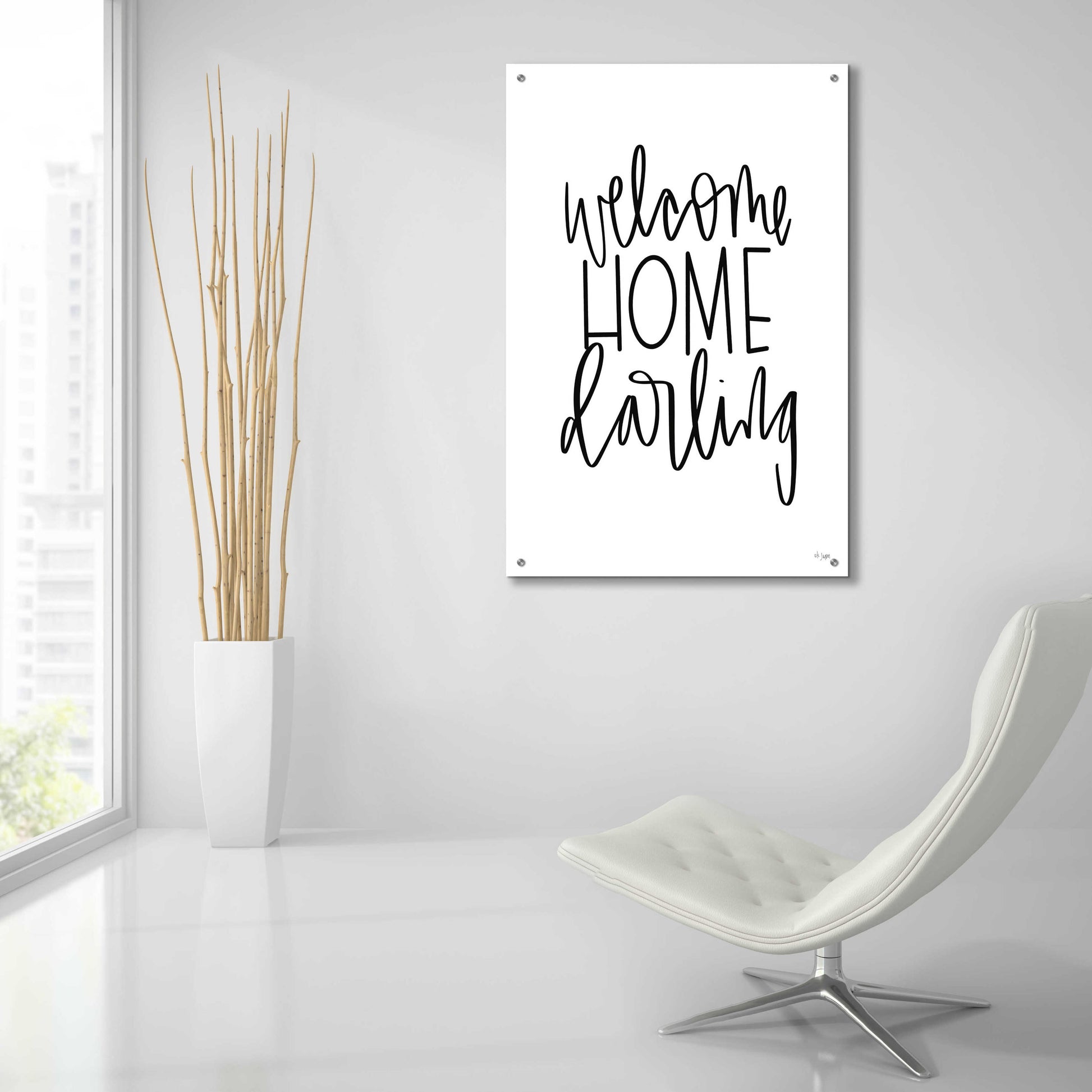 Epic Art 'Welcome Home Darling' by Jaxn Blvd., Acrylic Glass Wall Art,24x36