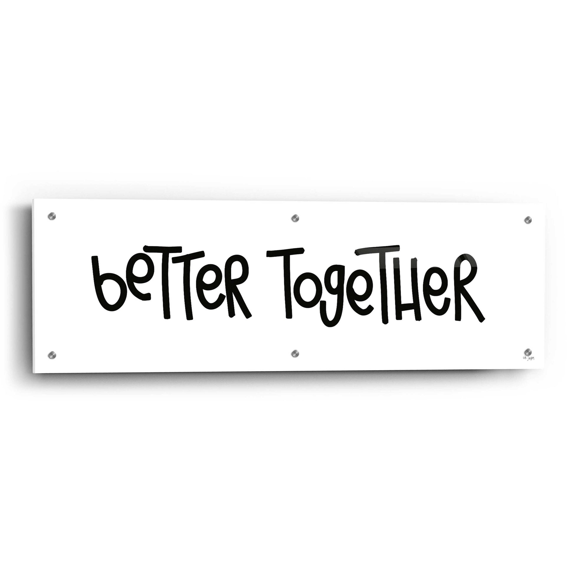 Epic Art 'Better Together' by Jaxn Blvd., Acrylic Glass Wall Art,36x12