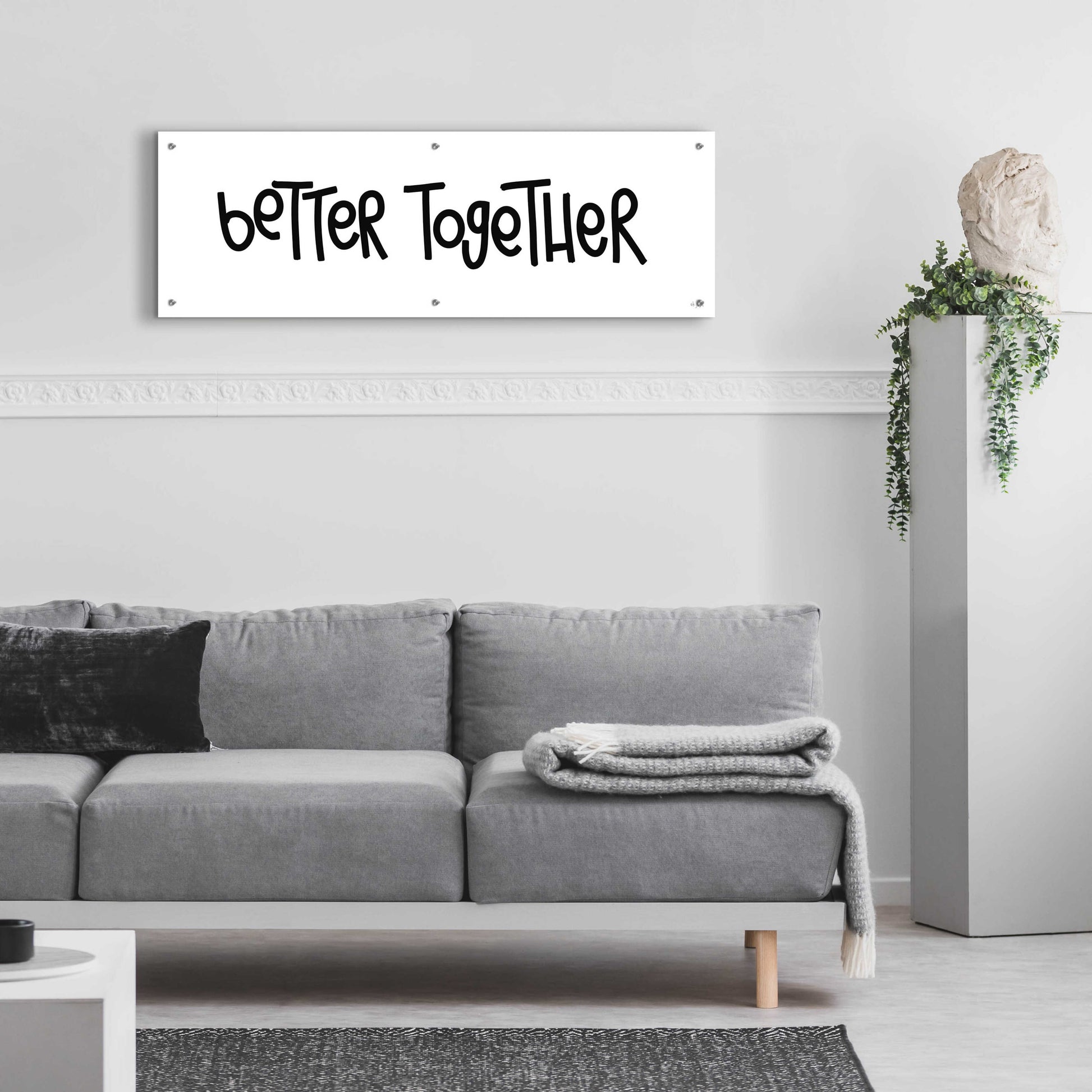 Epic Art 'Better Together' by Jaxn Blvd., Acrylic Glass Wall Art,48x16