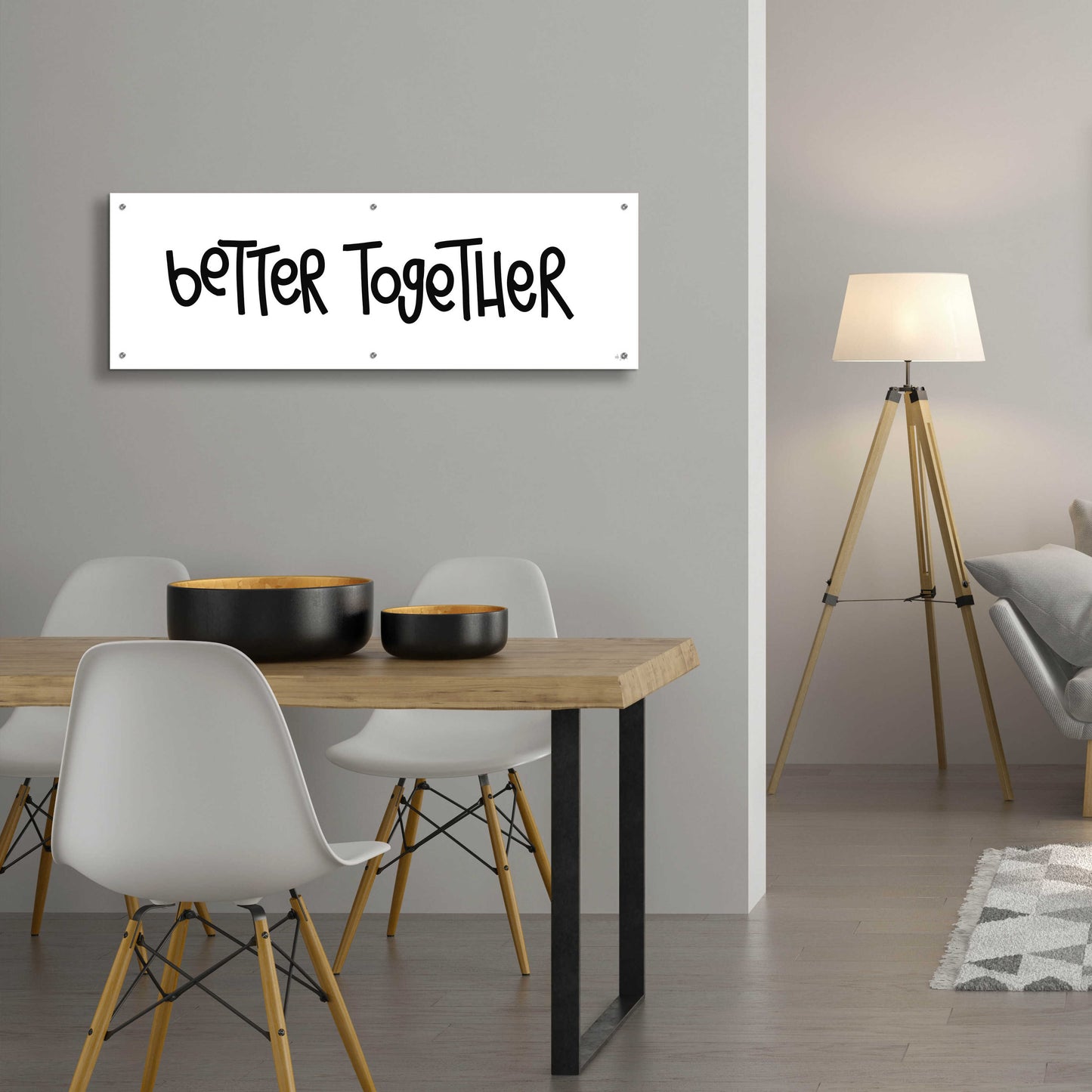 Epic Art 'Better Together' by Jaxn Blvd., Acrylic Glass Wall Art,48x16