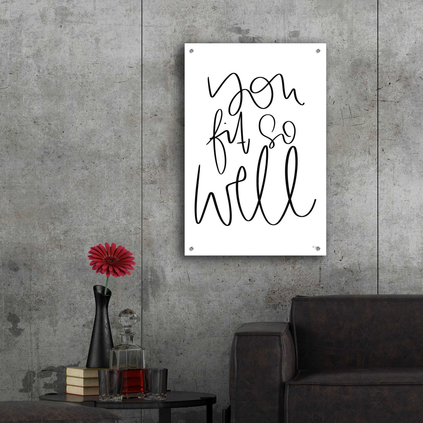 Epic Art 'You Fit So Well' by Jaxn Blvd., Acrylic Glass Wall Art,24x36