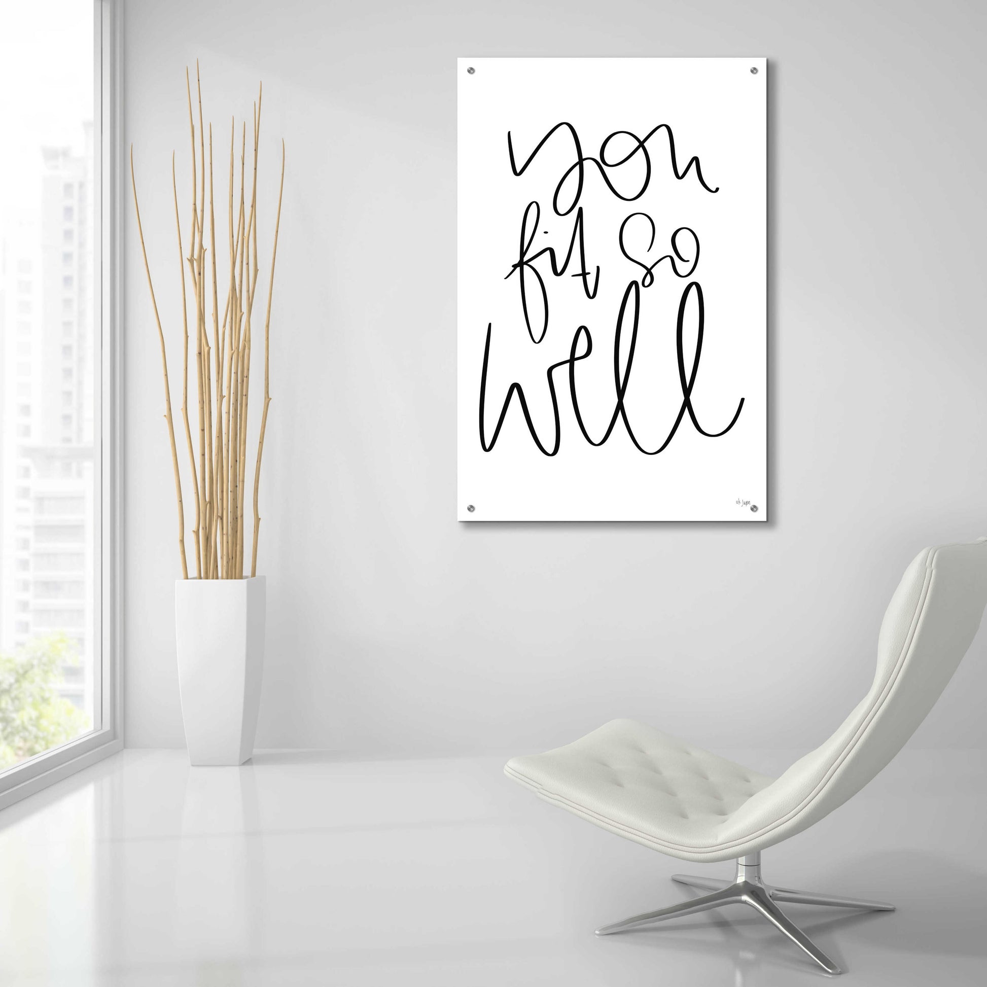 Epic Art 'You Fit So Well' by Jaxn Blvd., Acrylic Glass Wall Art,24x36