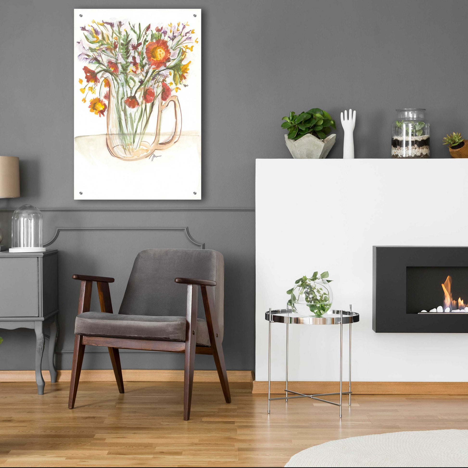 Epic Art 'Buttermilk Farm Florals' by Jessica Mingo, Acrylic Glass Wall Art,24x36