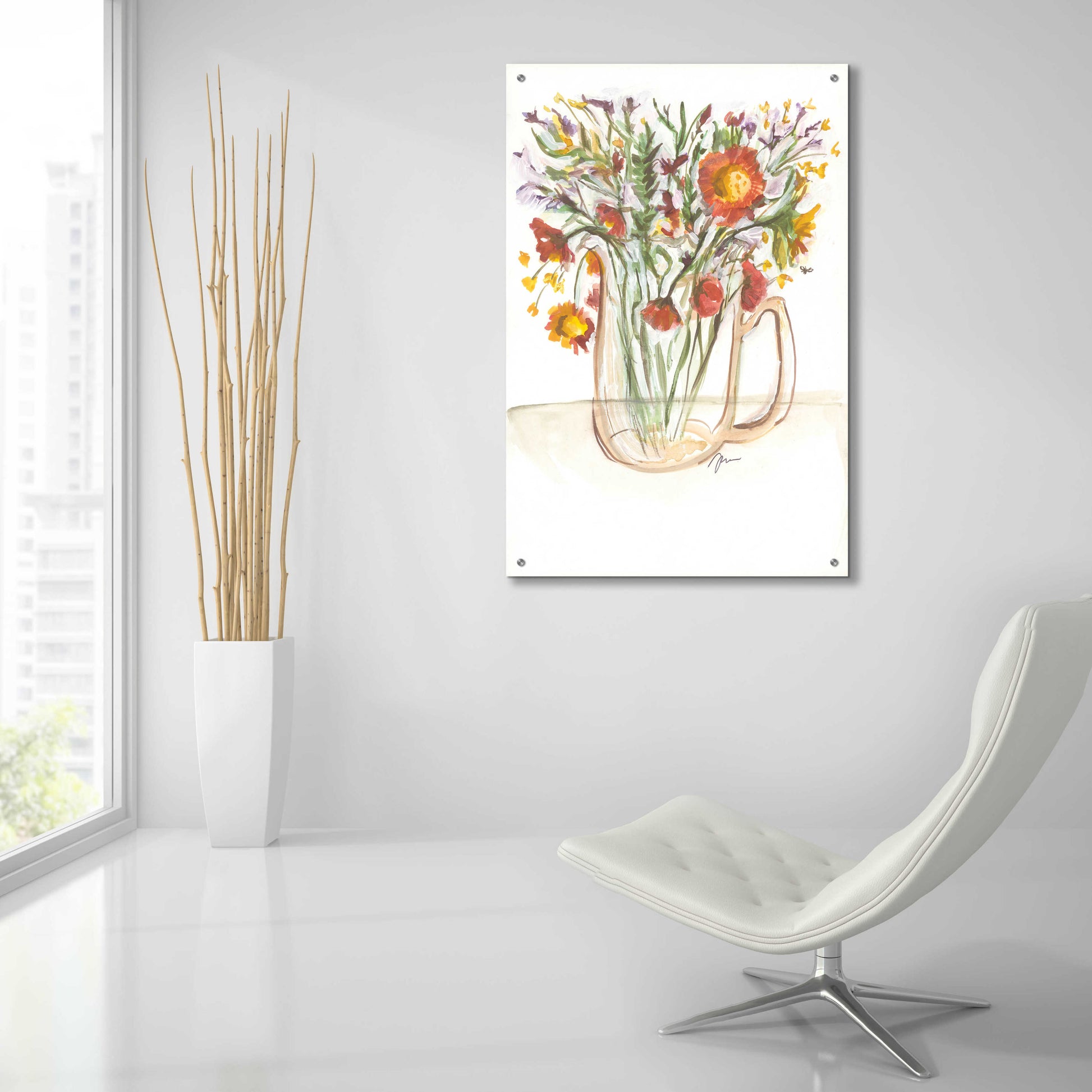 Epic Art 'Buttermilk Farm Florals' by Jessica Mingo, Acrylic Glass Wall Art,24x36