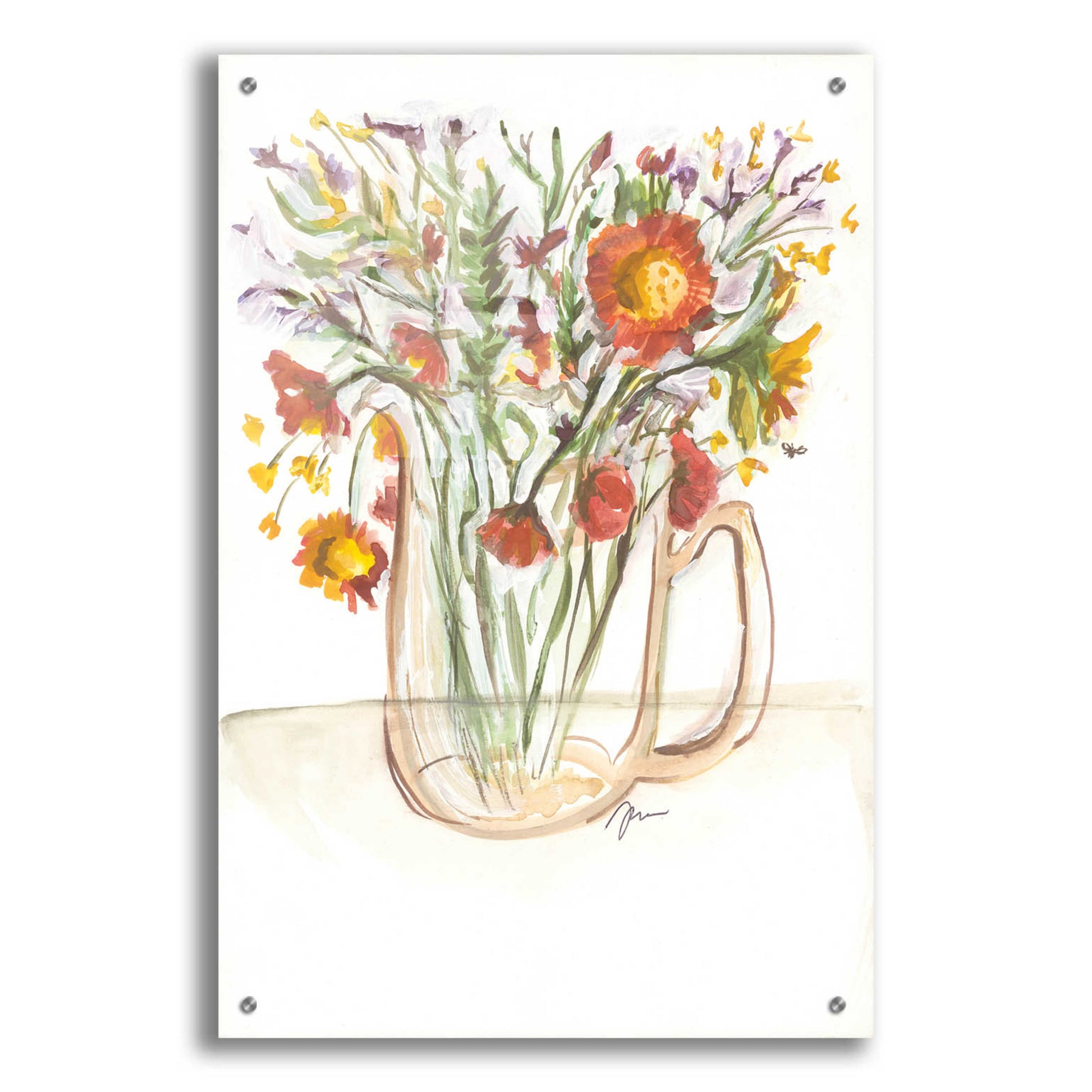 Epic Art 'Buttermilk Farm Florals' by Jessica Mingo, Acrylic Glass Wall Art,24x36