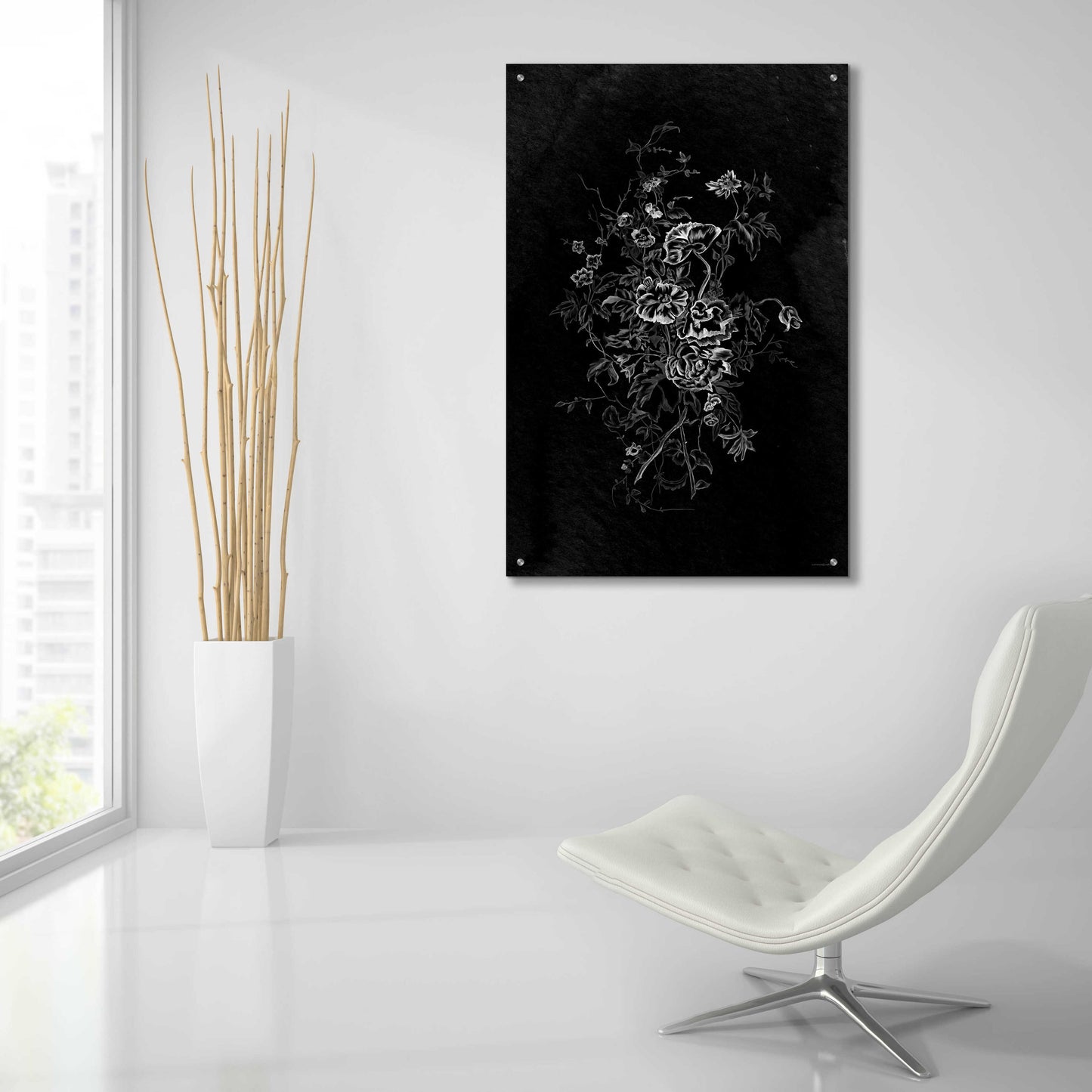 Epic Art 'Lacey Flowers' by Kamdon Kreations, Acrylic Glass Wall Art,24x36