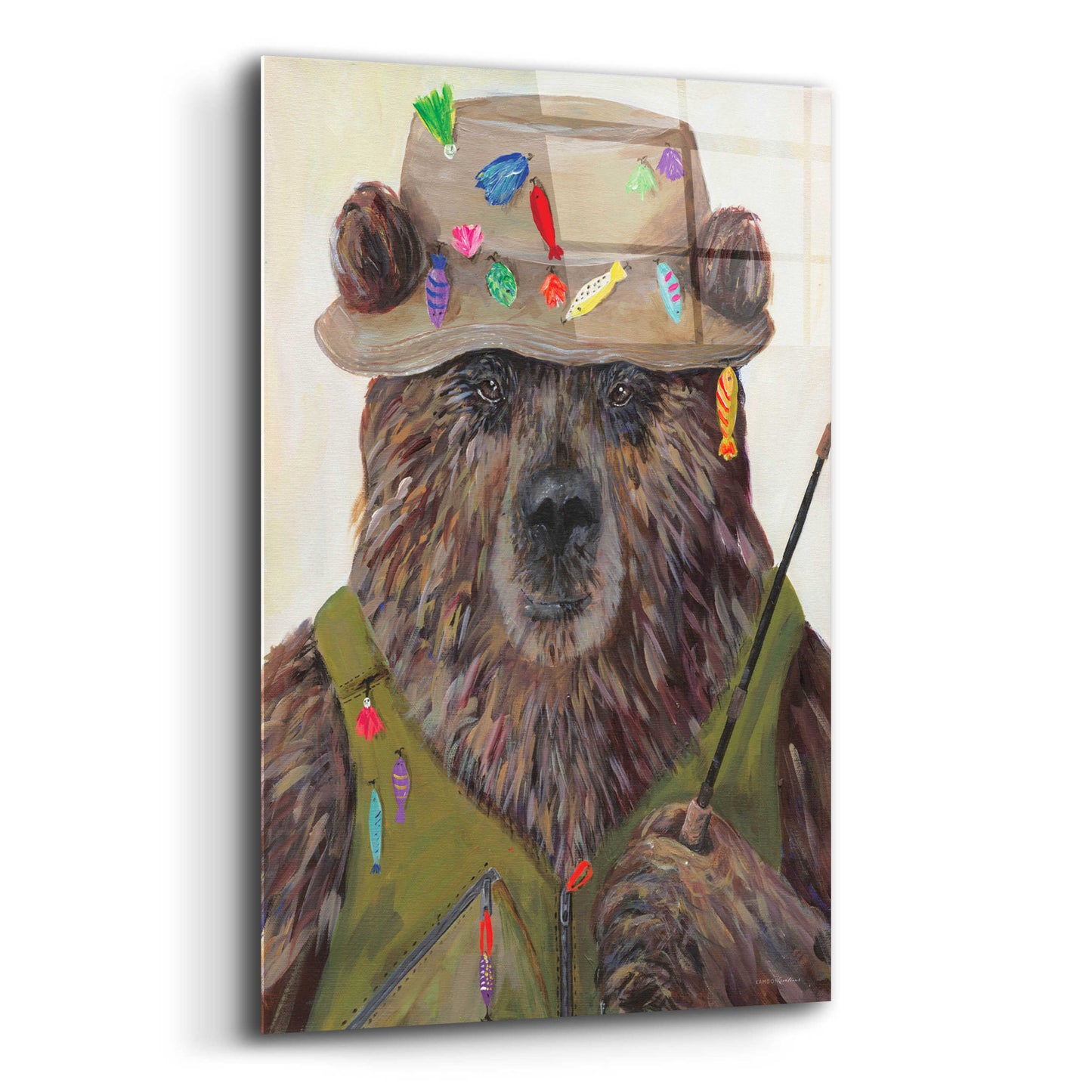 Epic Art 'Bear-ly a Bite' by Kamdon Kreations, Acrylic Glass Wall Art,12x16