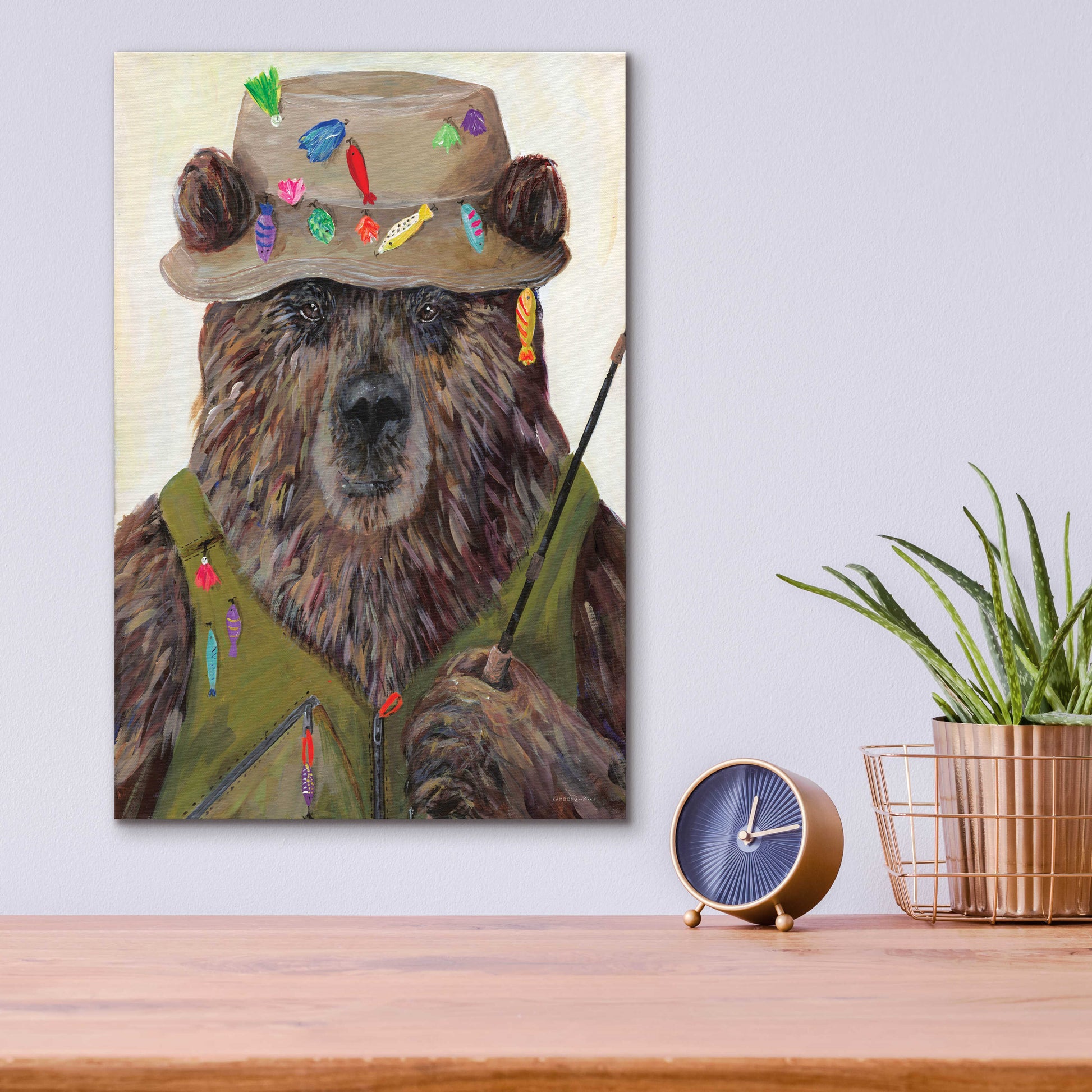 Epic Art 'Bear-ly a Bite' by Kamdon Kreations, Acrylic Glass Wall Art,12x16