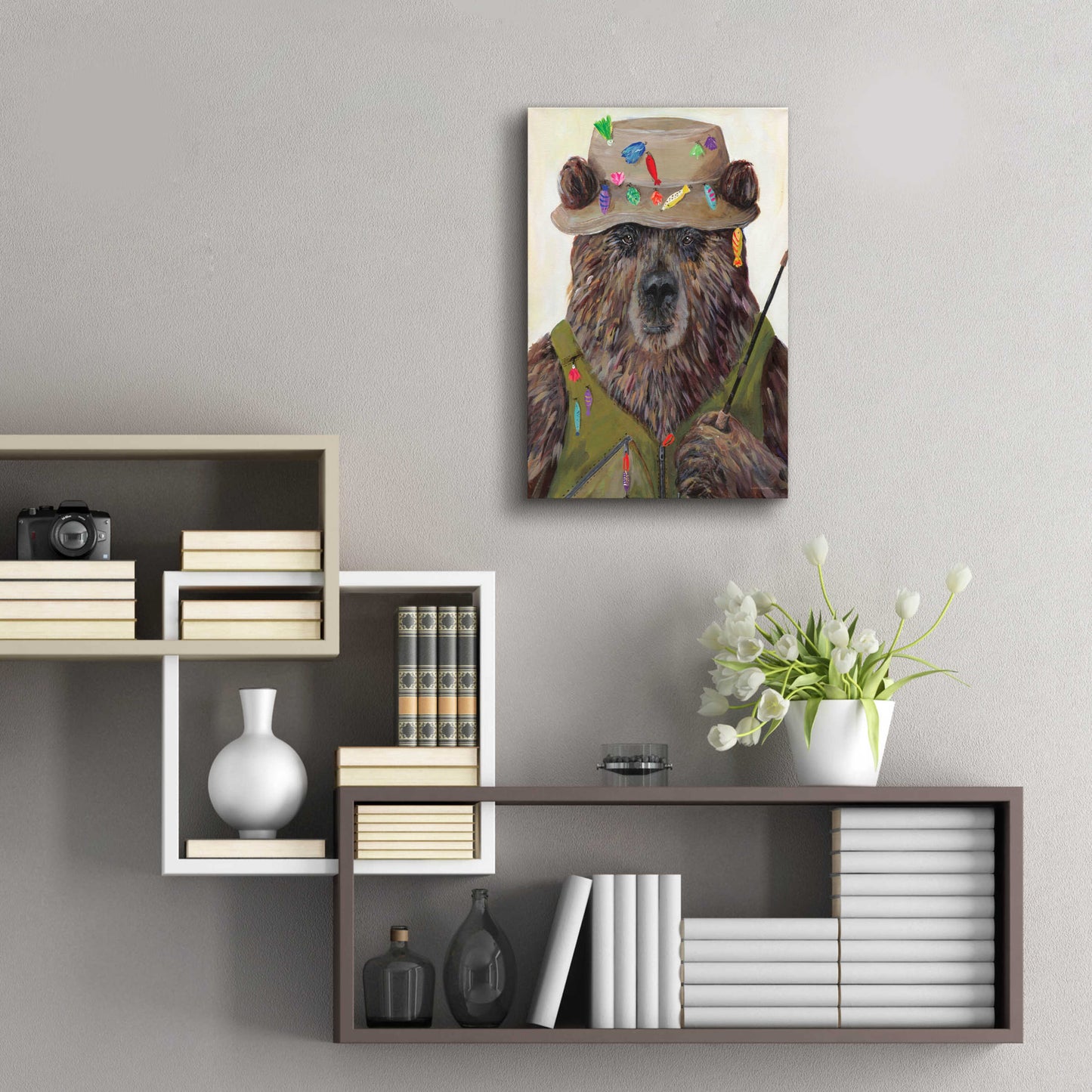 Epic Art 'Bear-ly a Bite' by Kamdon Kreations, Acrylic Glass Wall Art,16x24