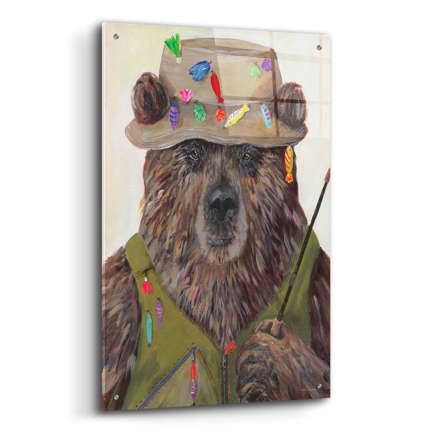 Epic Art 'Bear-ly a Bite' by Kamdon Kreations, Acrylic Glass Wall Art,24x36