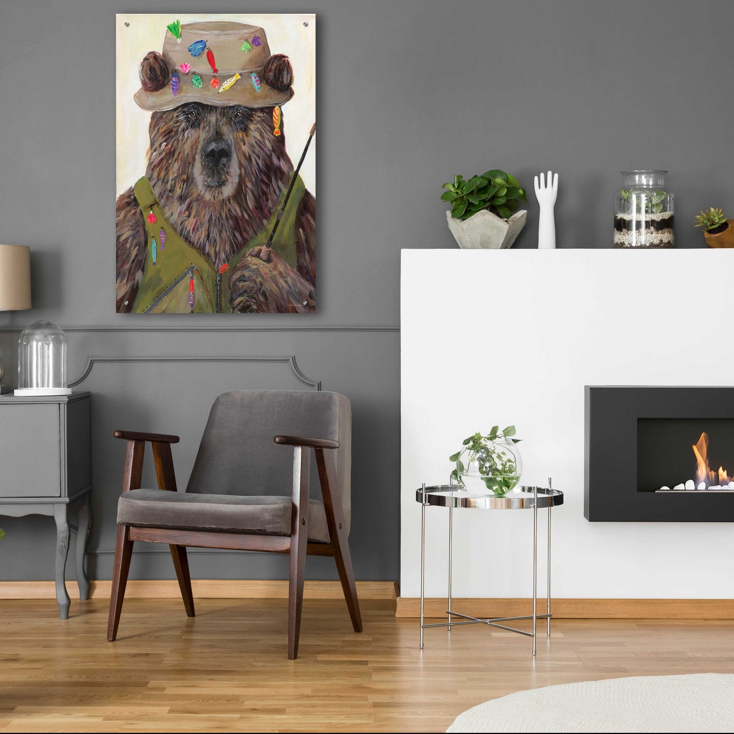 Epic Art 'Bear-ly a Bite' by Kamdon Kreations, Acrylic Glass Wall Art,24x36