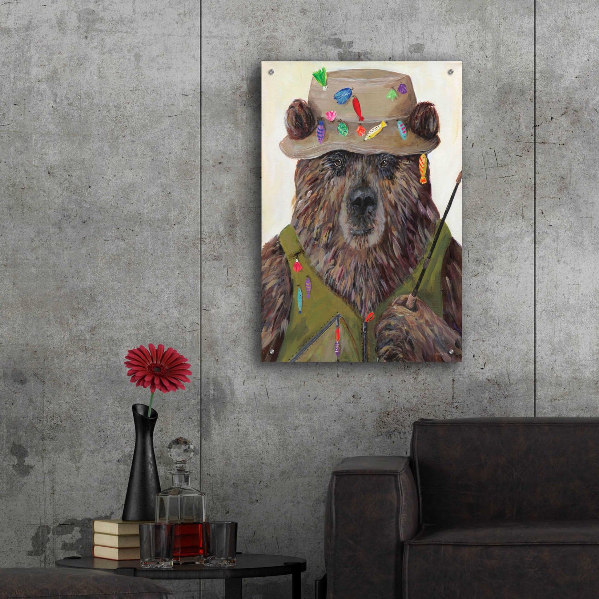 Epic Art 'Bear-ly a Bite' by Kamdon Kreations, Acrylic Glass Wall Art,24x36