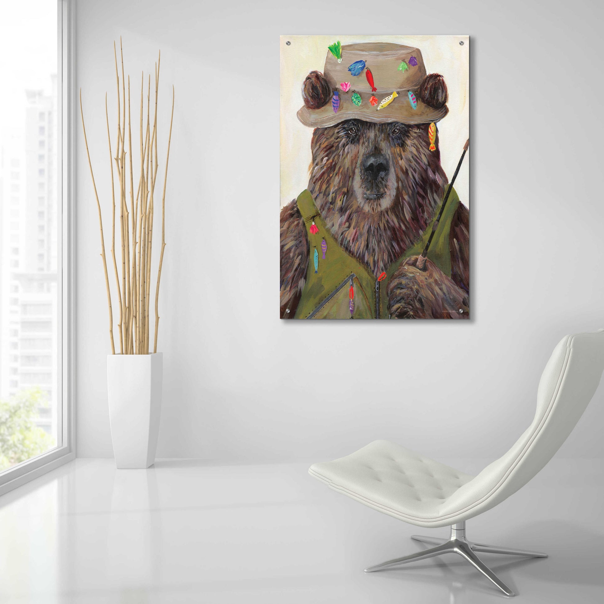 Epic Art 'Bear-ly a Bite' by Kamdon Kreations, Acrylic Glass Wall Art,24x36