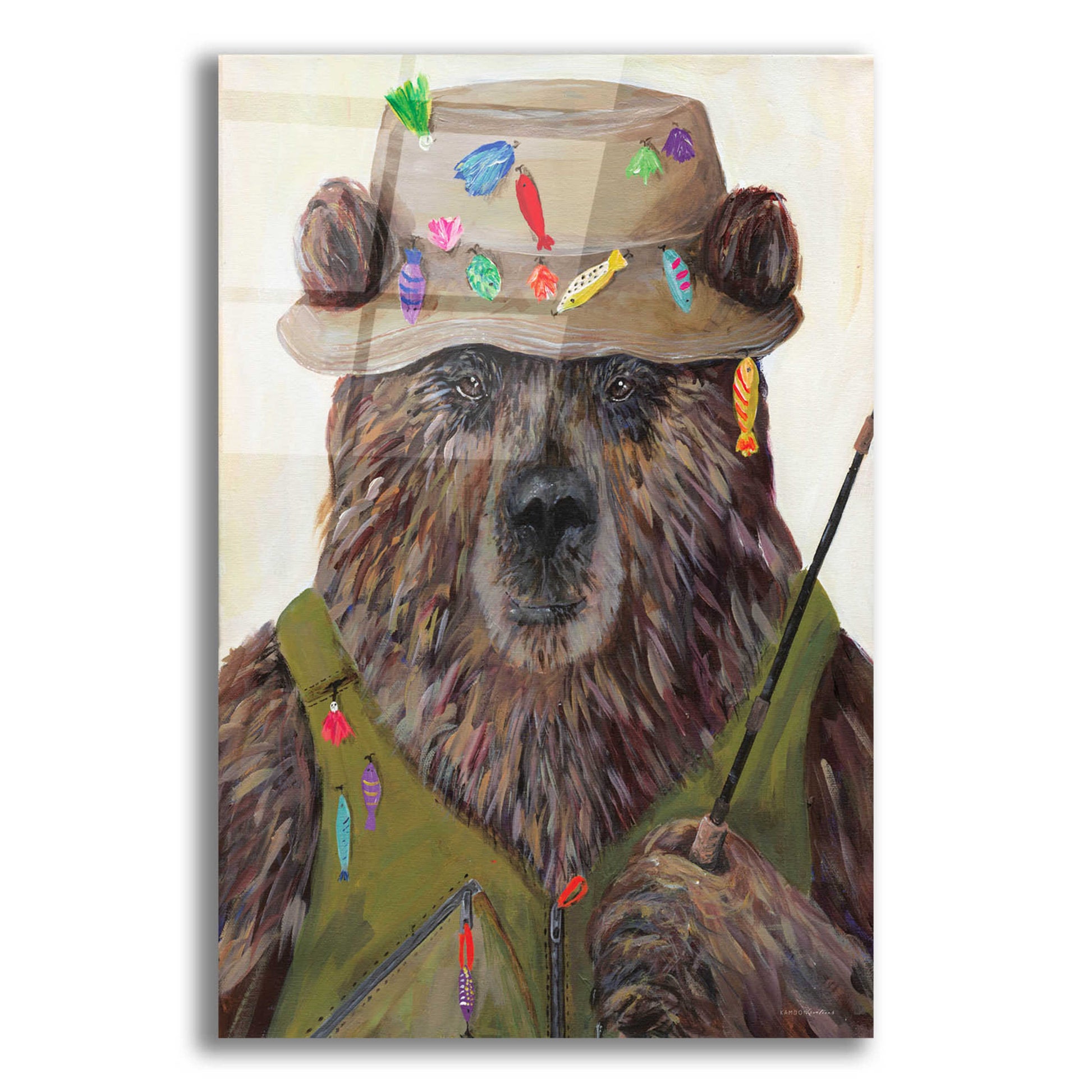 Epic Art 'Bear-ly a Bite' by Kamdon Kreations, Acrylic Glass Wall Art