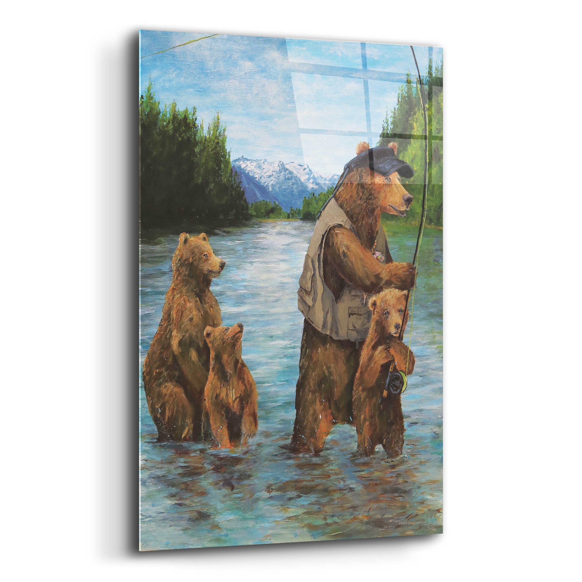 Epic Art 'Papa Bear' by Kamdon Kreations, Acrylic Glass Wall Art,12x16