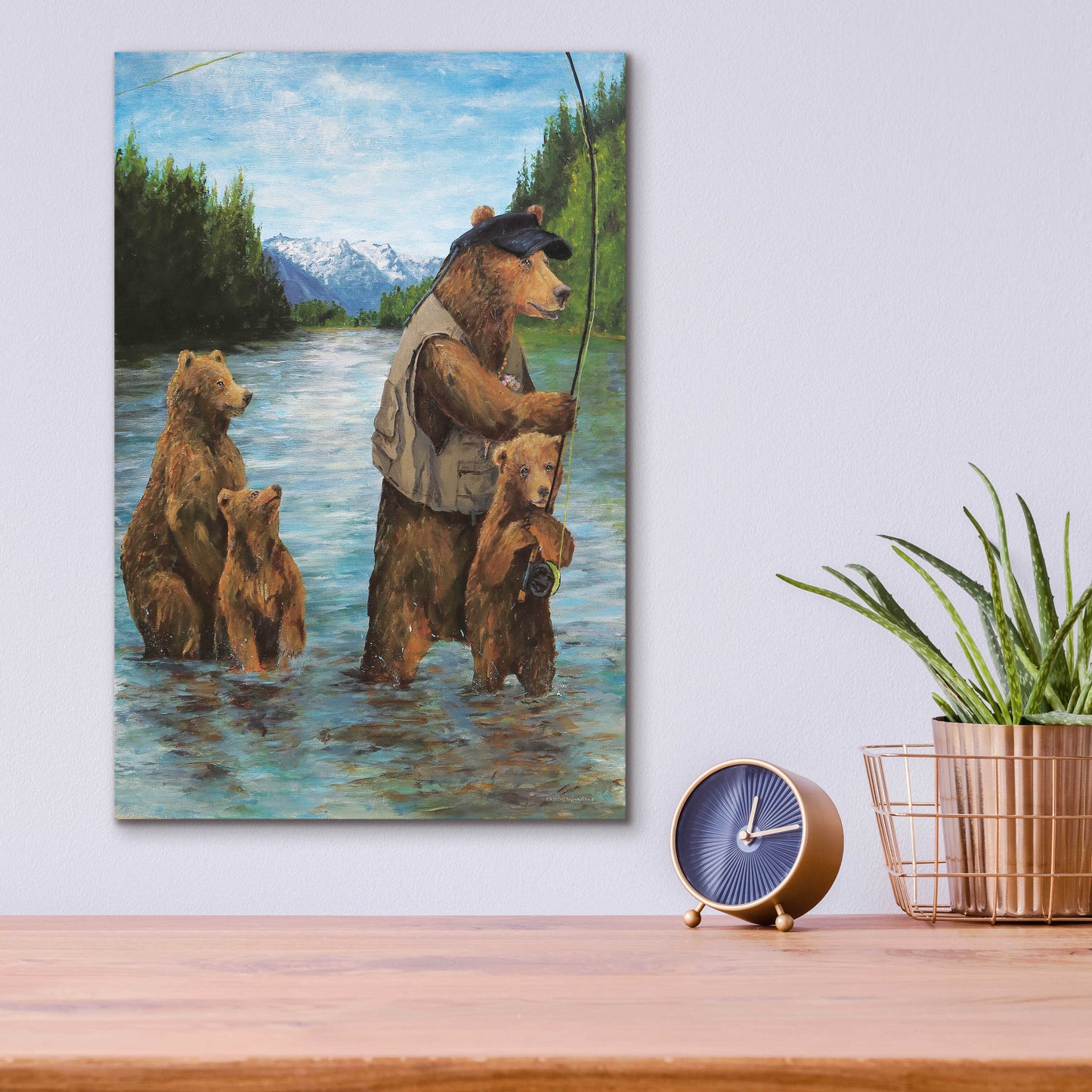 Epic Art 'Papa Bear' by Kamdon Kreations, Acrylic Glass Wall Art,12x16