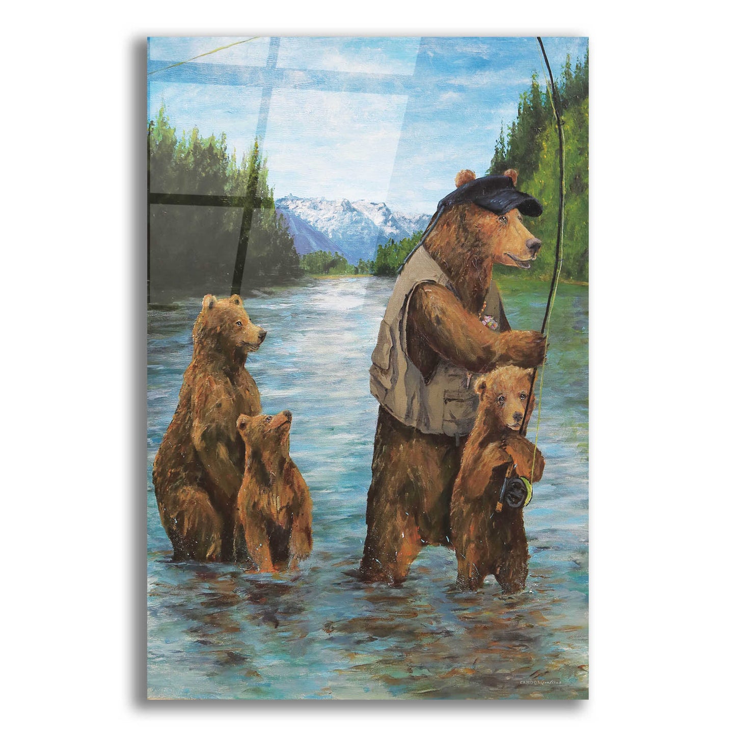 Epic Art 'Papa Bear' by Kamdon Kreations, Acrylic Glass Wall Art