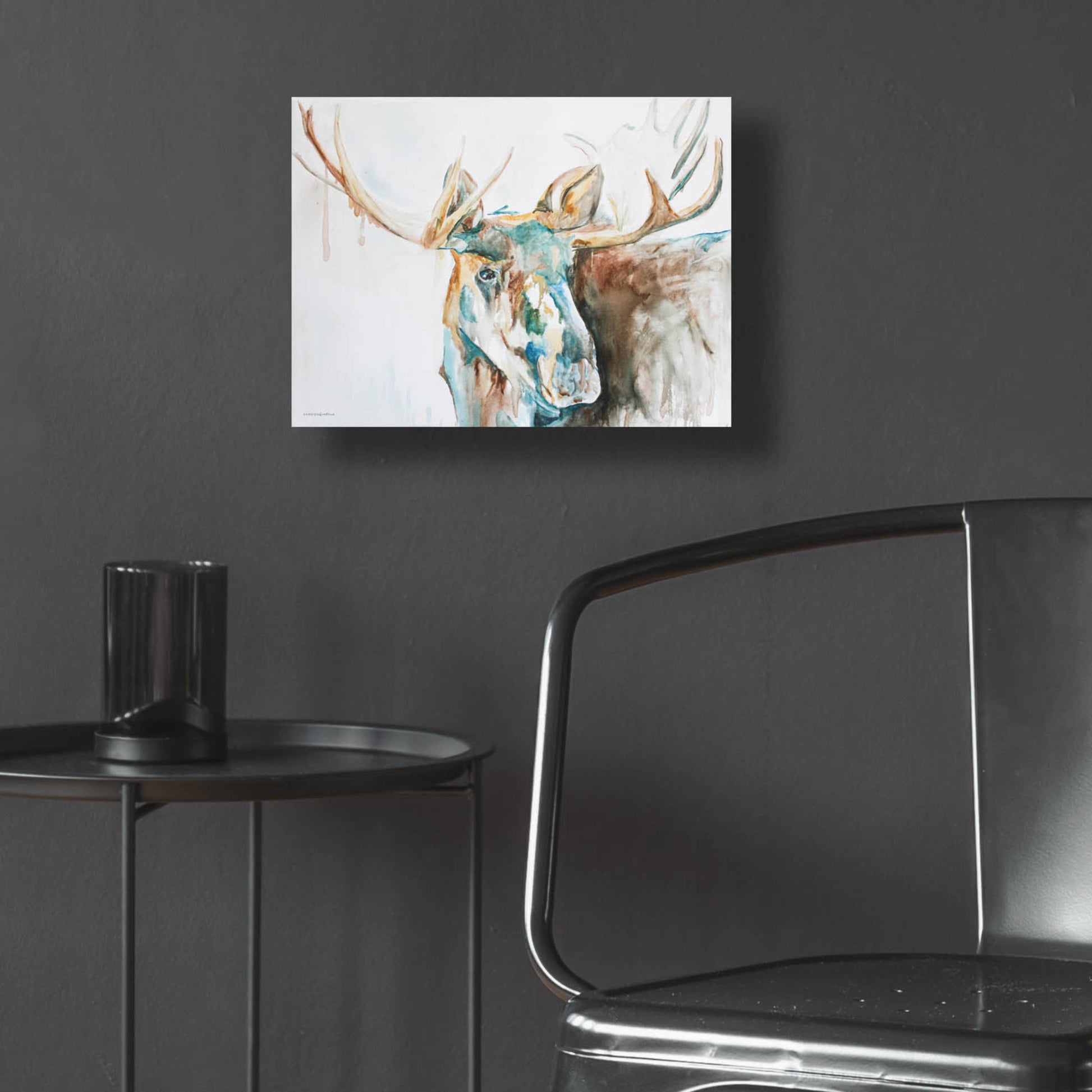 Epic Art 'Water Moose' by Kamdon Kreations, Acrylic Glass Wall Art,16x12