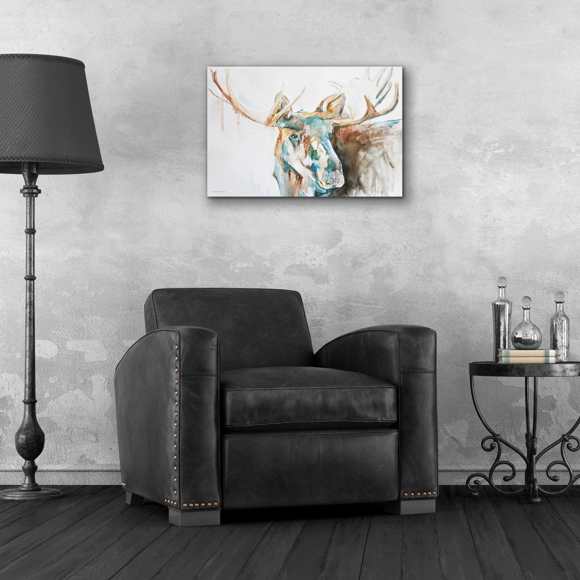 Epic Art 'Water Moose' by Kamdon Kreations, Acrylic Glass Wall Art,24x16