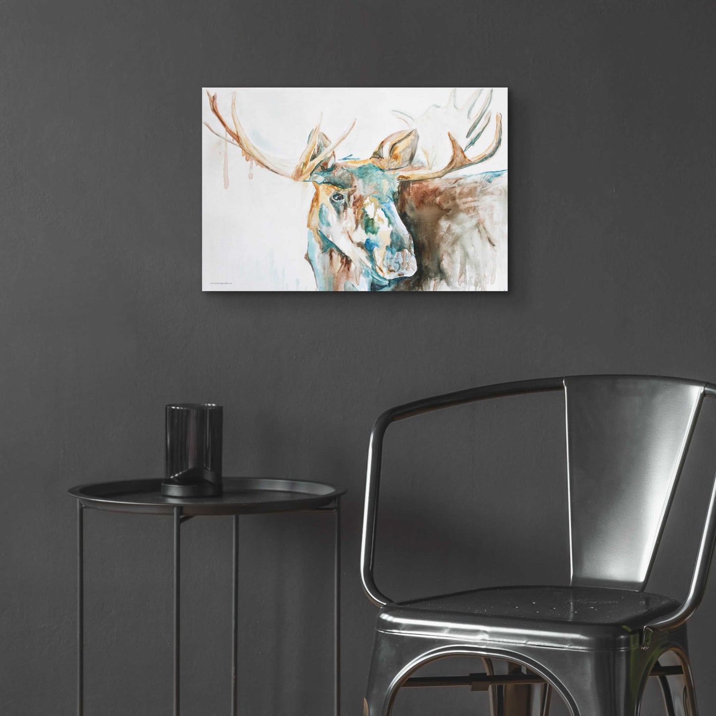 Epic Art 'Water Moose' by Kamdon Kreations, Acrylic Glass Wall Art,24x16