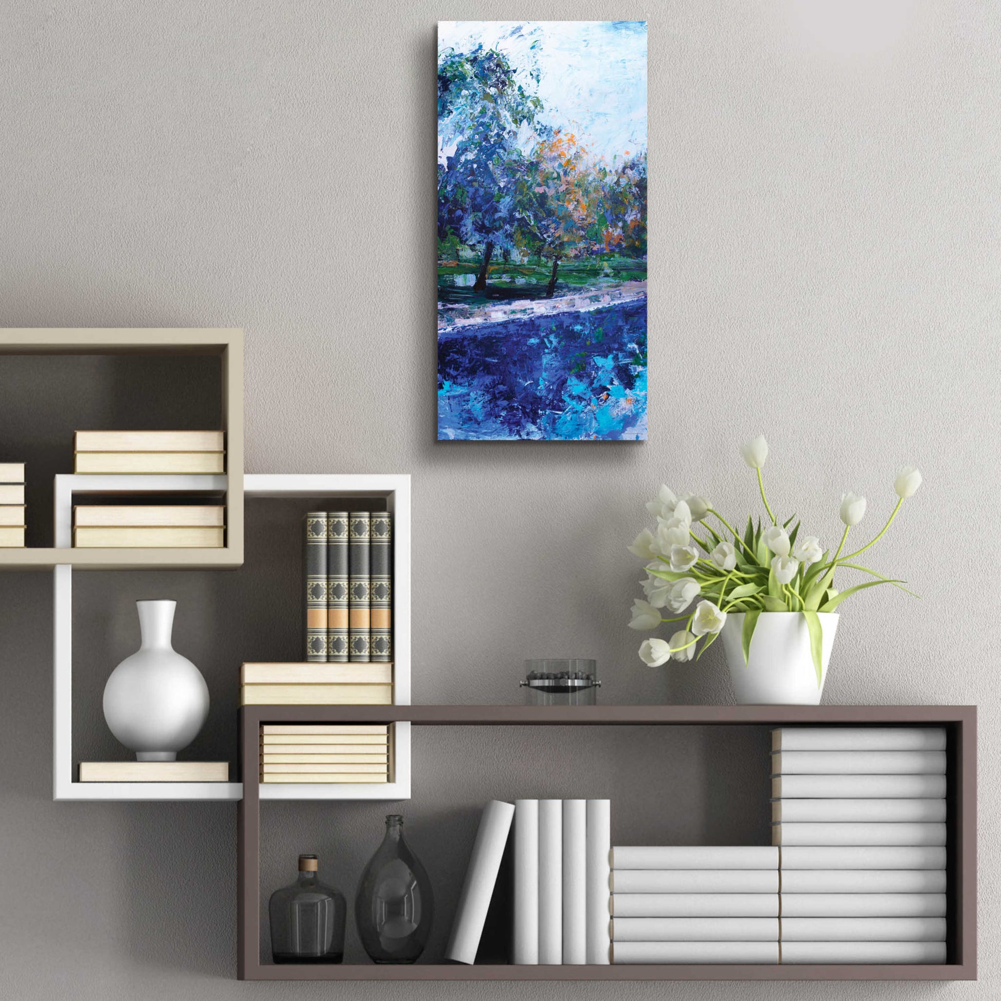 Epic Art 'Mile River 1' by Kamdon Kreations, Acrylic Glass Wall Art,12x24