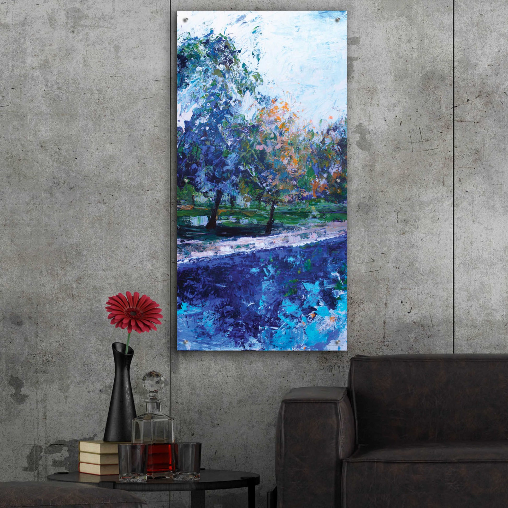 Epic Art 'Mile River 1' by Kamdon Kreations, Acrylic Glass Wall Art,24x48