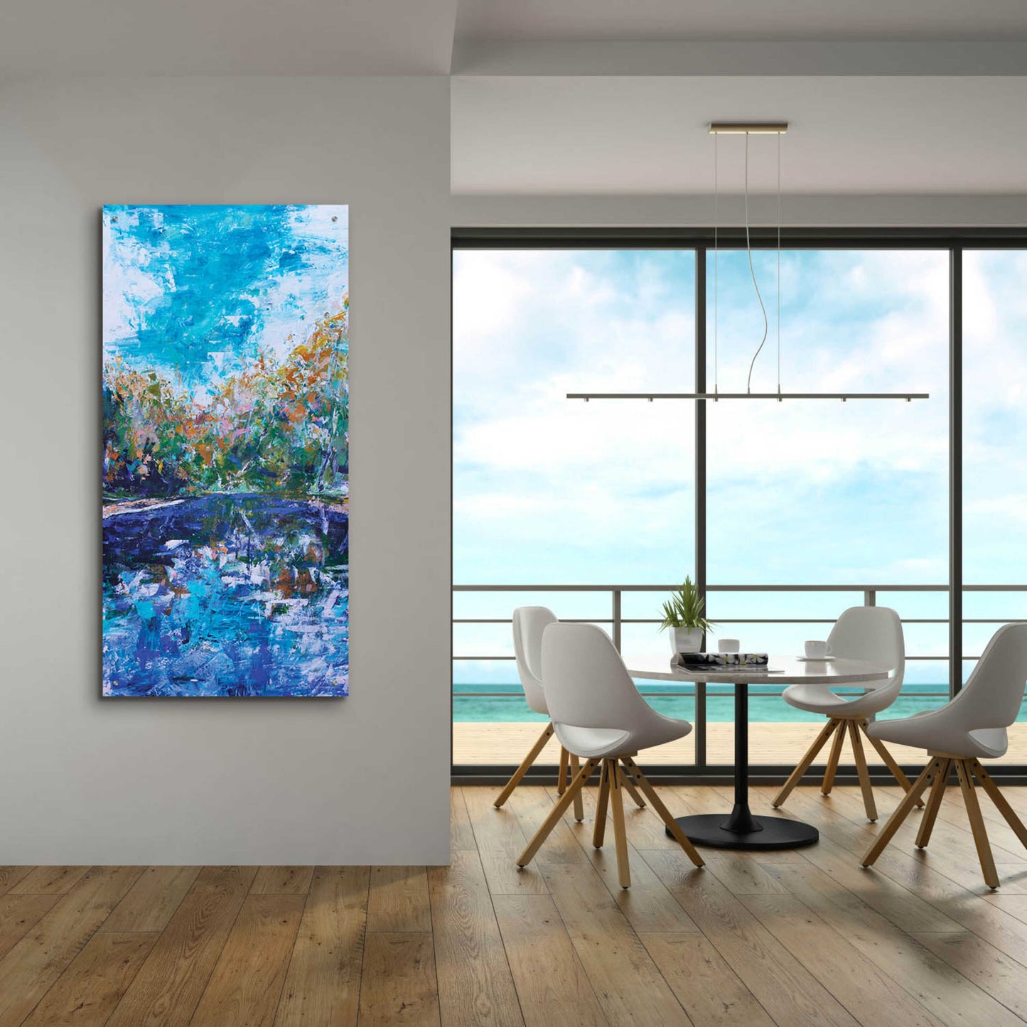 Epic Art 'Mile River 2' by Kamdon Kreations, Acrylic Glass Wall Art,24x48