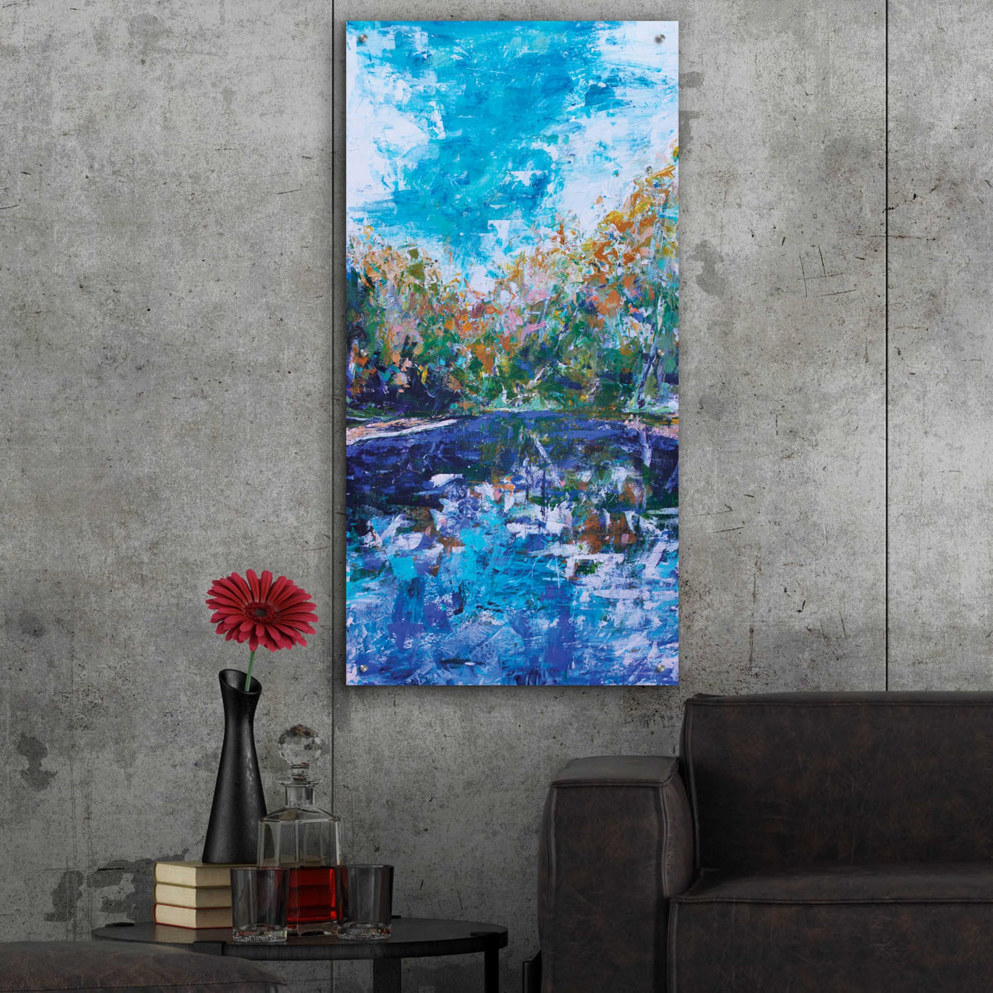 Epic Art 'Mile River 2' by Kamdon Kreations, Acrylic Glass Wall Art,24x48